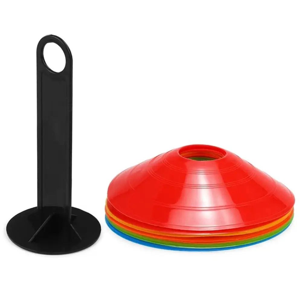 Sport-Knight® Koordinations-Trainingssystem Agility Kegel Set 15-tlg – 5 Farben + Halter für Training & Sport