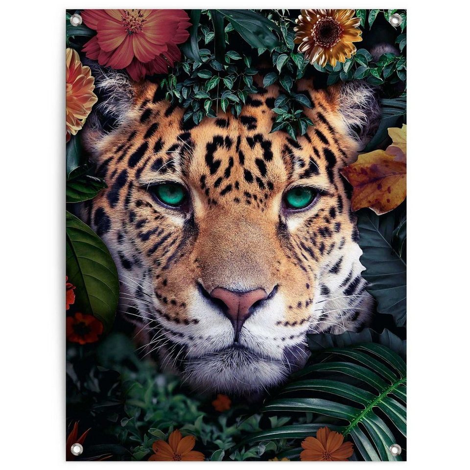 Reinders! Poster Leopard, Hochwertiger Druck aus 100 % pvc für den  Außeneinsatz