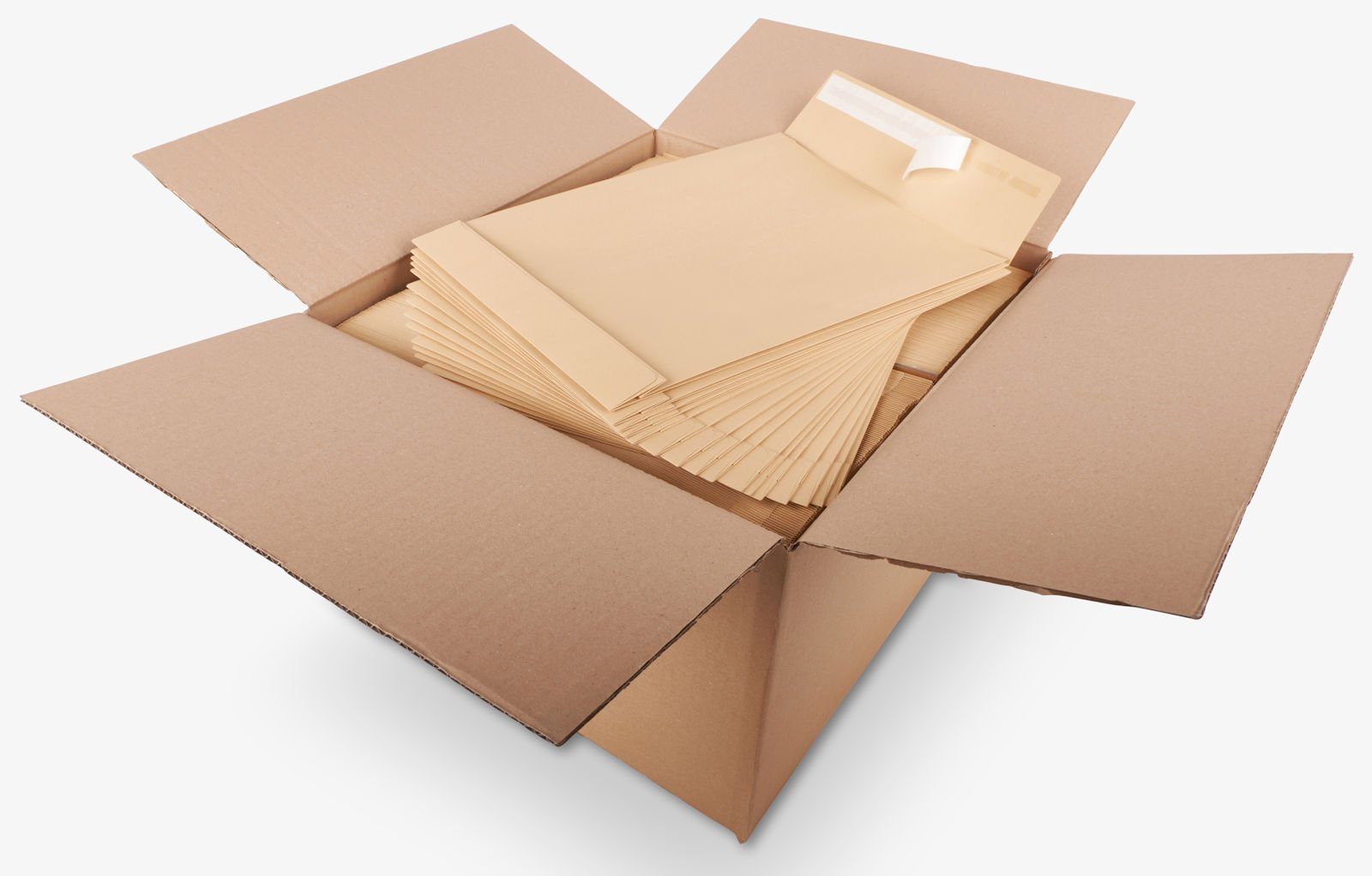 KK Verpackungen Briefumschlag, Faltentaschen DIN B4 40 mm Klotzboden 4 cm Versandtaschen