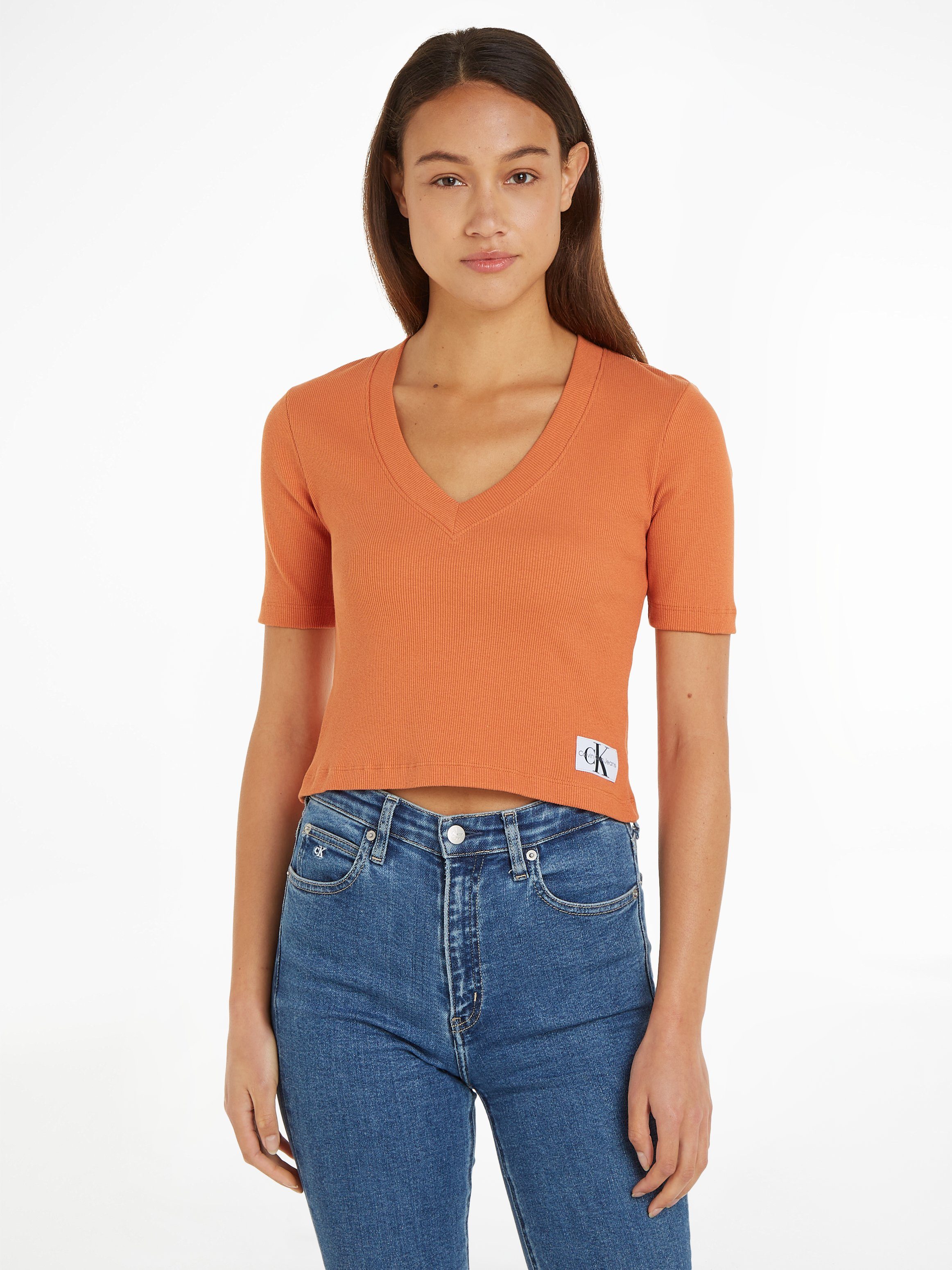 Calvin Klein Jeans V-Shirt orange | V-Shirts