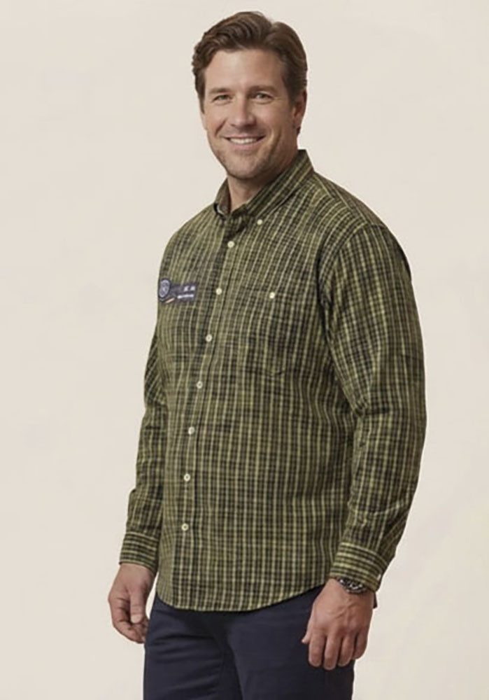 Man's World Plus Karohemd Regular Fit, normale Länge, aus Baumwolle, Langarm