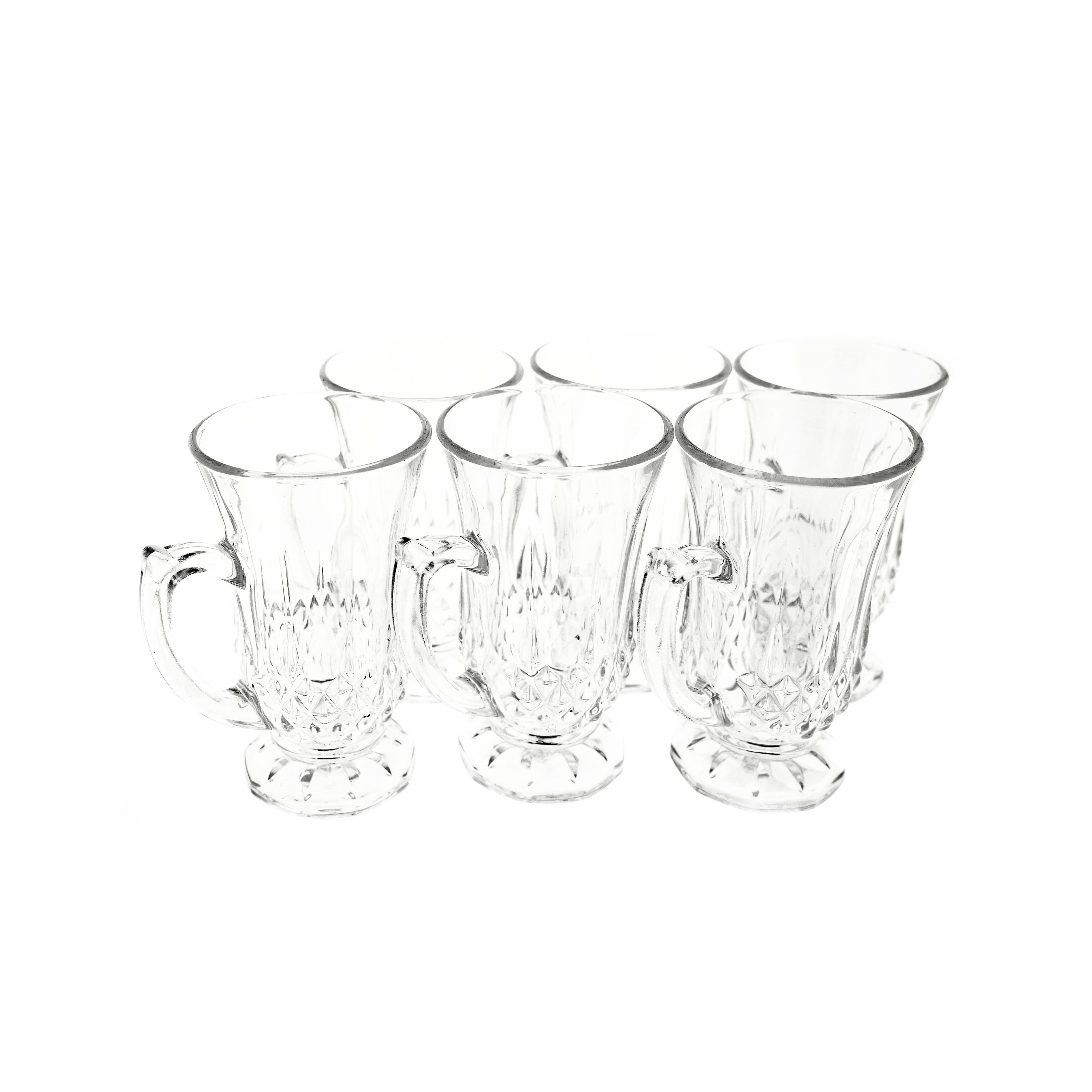 Almina Gläser-Set Teegläser 6 tlg. Trinkgläser Transparent mit Henkel 160 ml, 6-tlg. – Bild 4 von 5