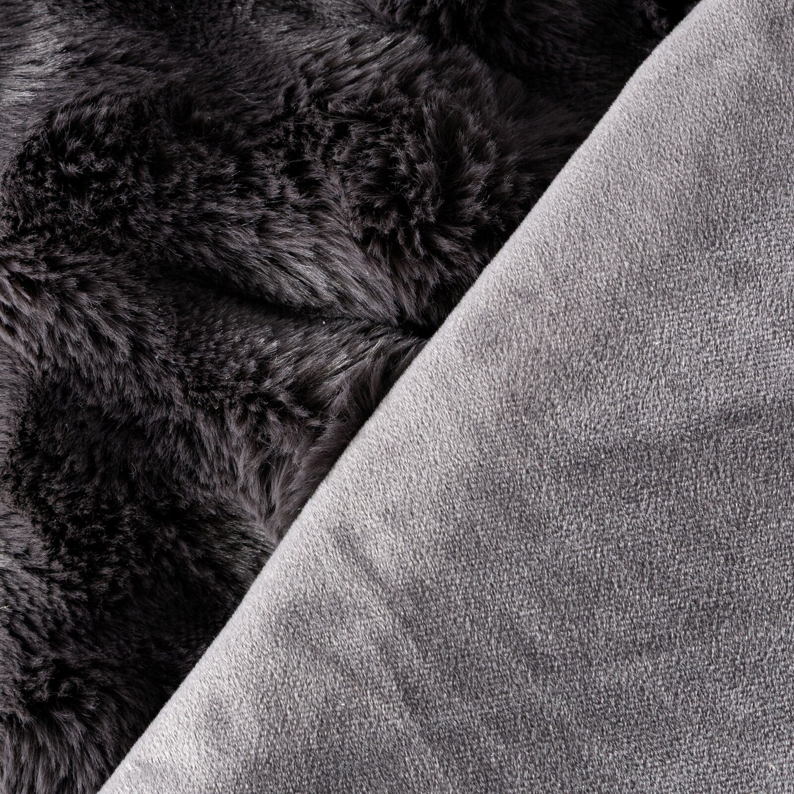 Eurofirany Bettüberwurf Weiche Tagesdecke mit Fellstruktur, 3D-Muster, 200x220 cm, schwer & warm – Bild 3 von 3