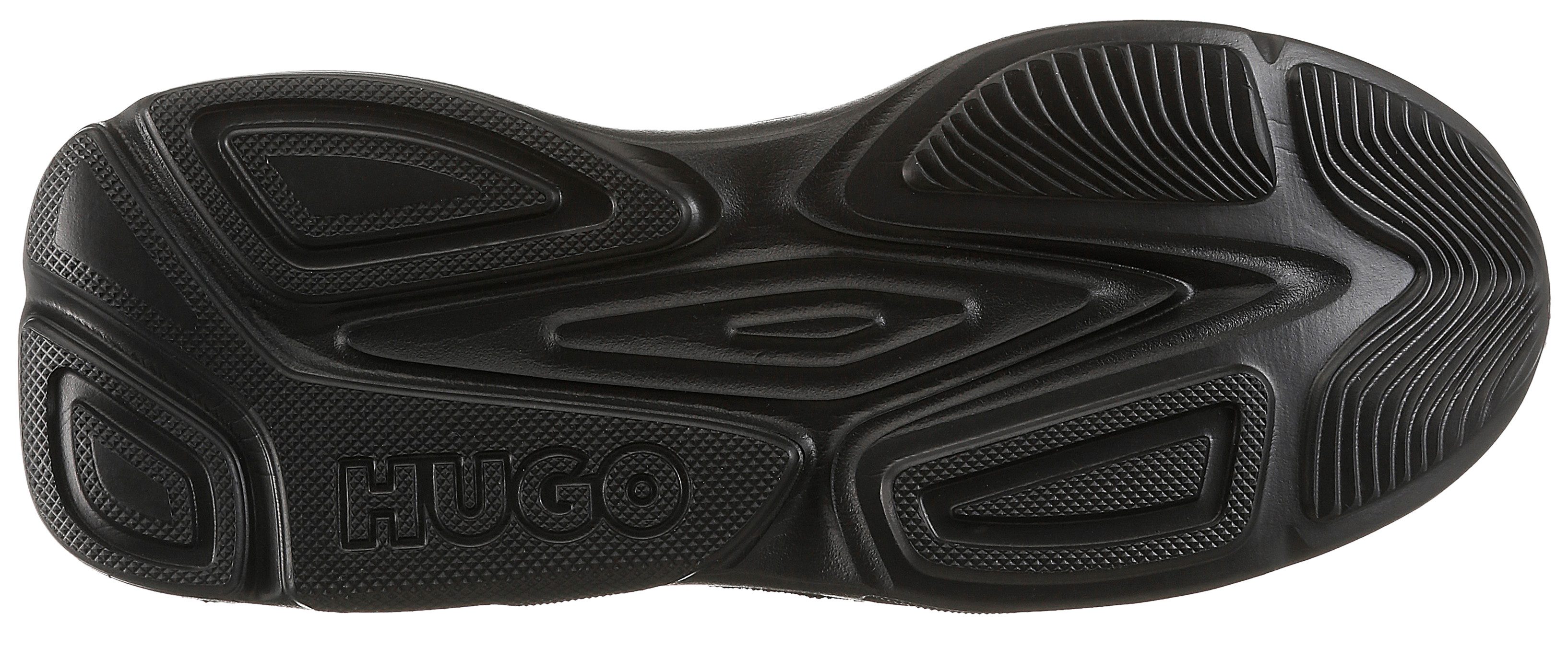 HUGO Leon_runn Slip-On Sneaker Freizeitschnürer, Sportschuh, Halbschuh mit aufgesetzter Schnürung