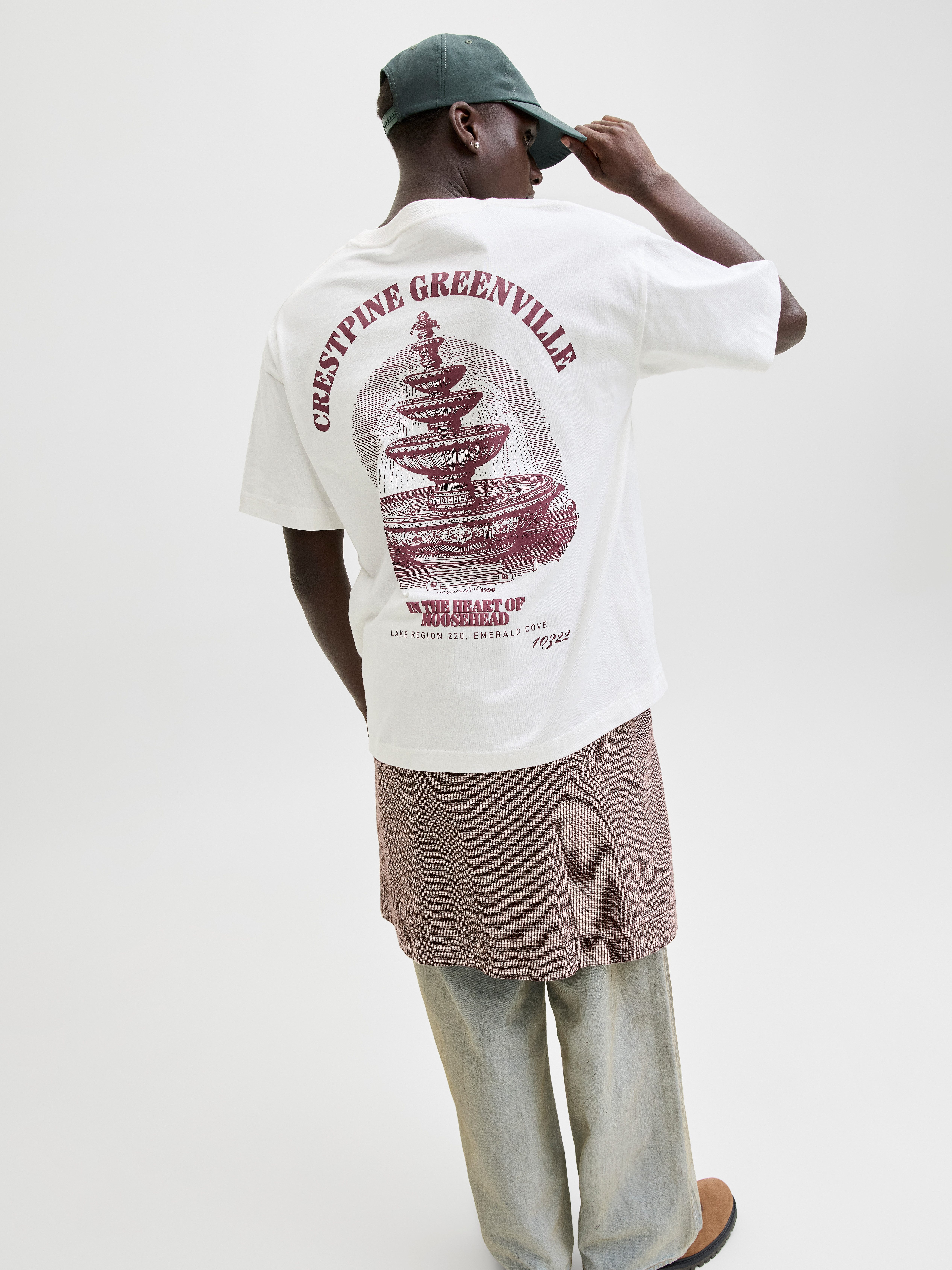 Jack & Jones Kurzarmshirt JORMAINE BACK TEE SS CREW NECK SN Baumwolle, rela günstig online kaufen