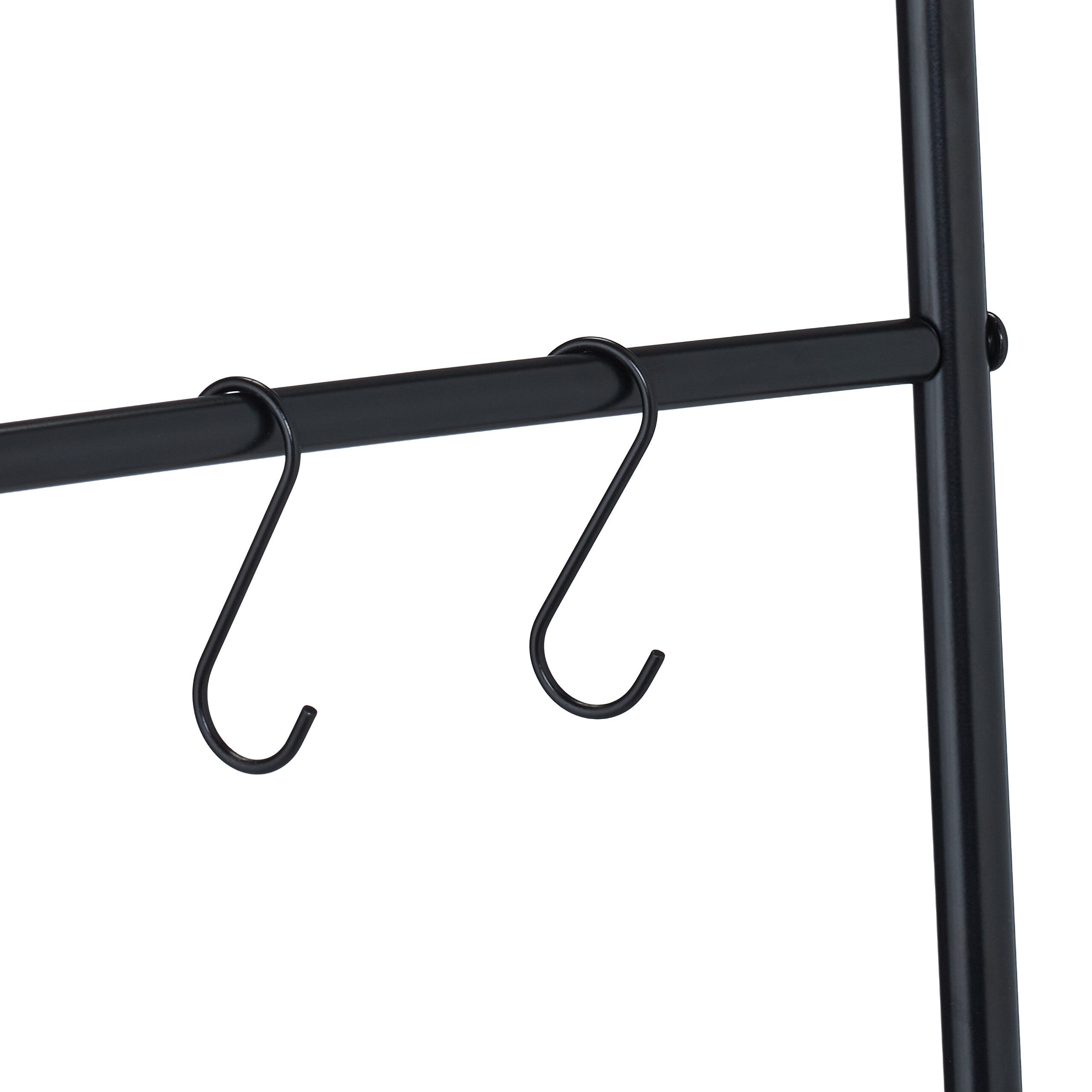 relaxdays Handtuchleiter Schwarze Handtuchleiter mit 5 Sprossen – Bild 5 von 5
