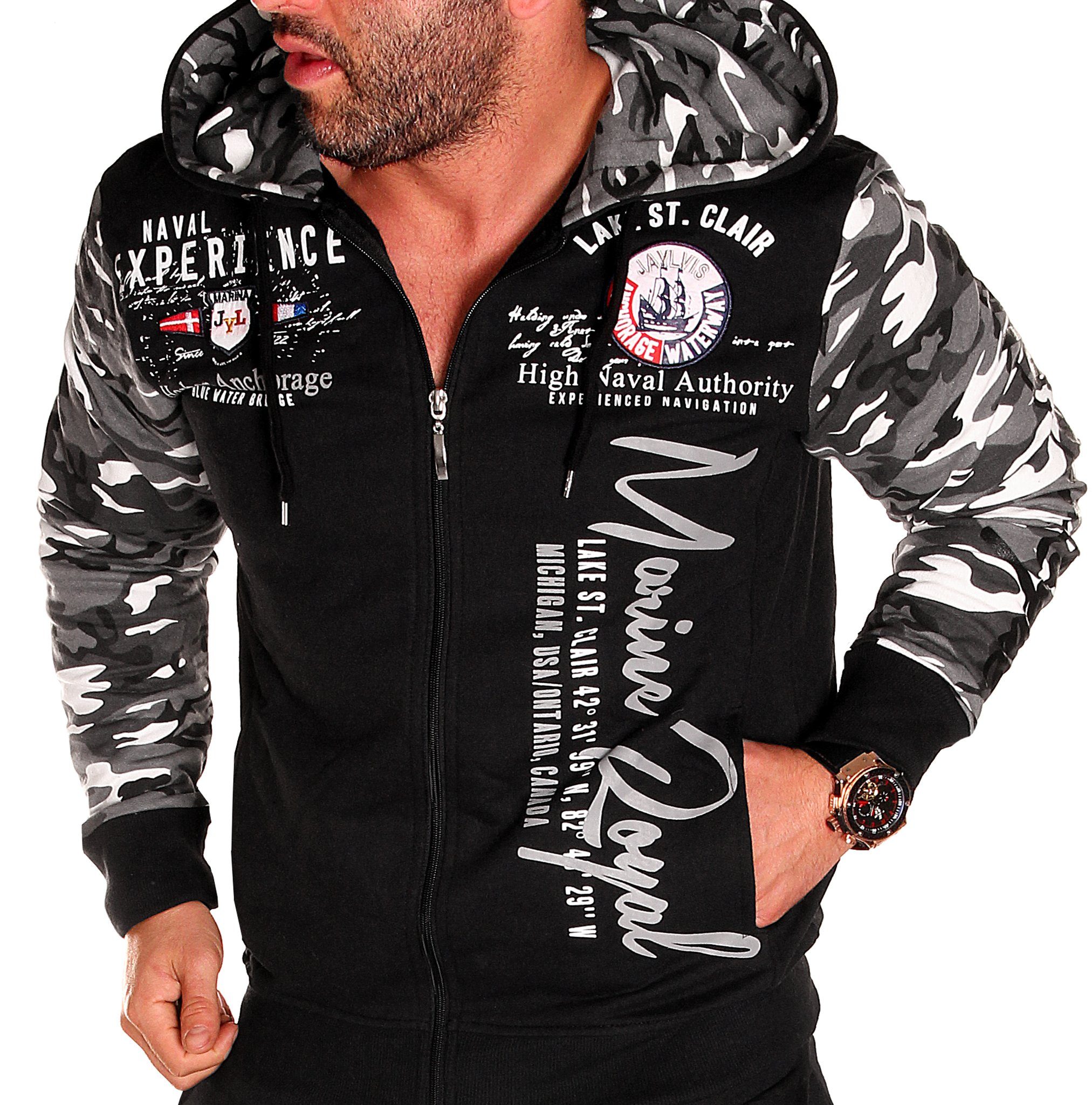 Jaylvis Collegejacke Herren Sweatjacke Sportjacke Joggingjacke günstig online kaufen