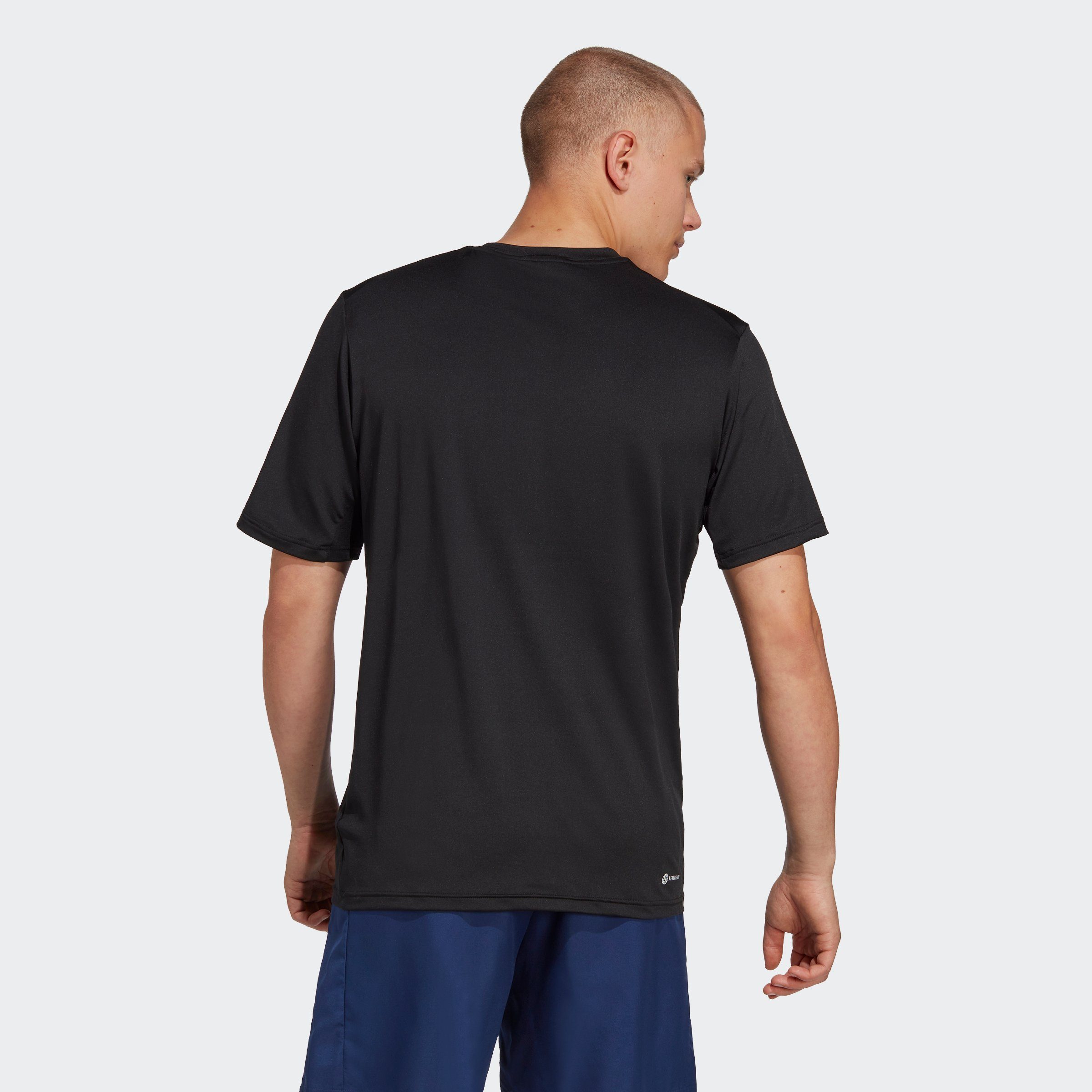 White T-Shirt / adidas STRETCH T TR-ES Performance Black