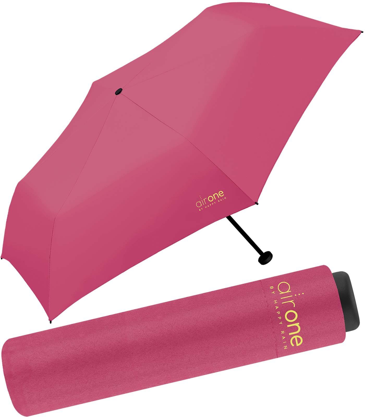 HAPPY RAIN Taschenregenschirm Air 99 Mini-Schirm perfekt Minischirm Untewegs pink - für leichtester - One Gramm superleicht