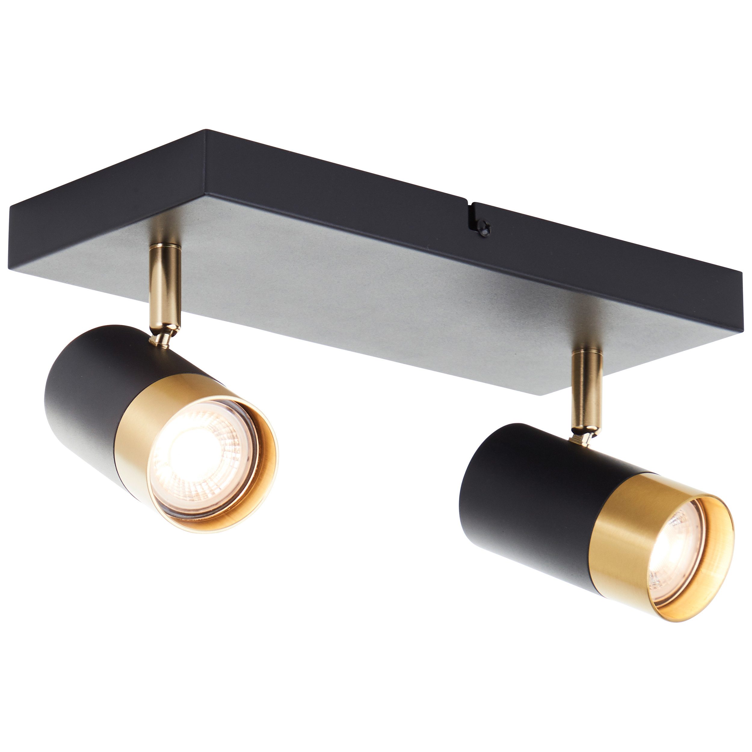 Brilliant Deckenstrahler Vigolo, LED wechselbar, Warmweiß, GU10, 350lm, 3000K, dimmbar, schwarz gold