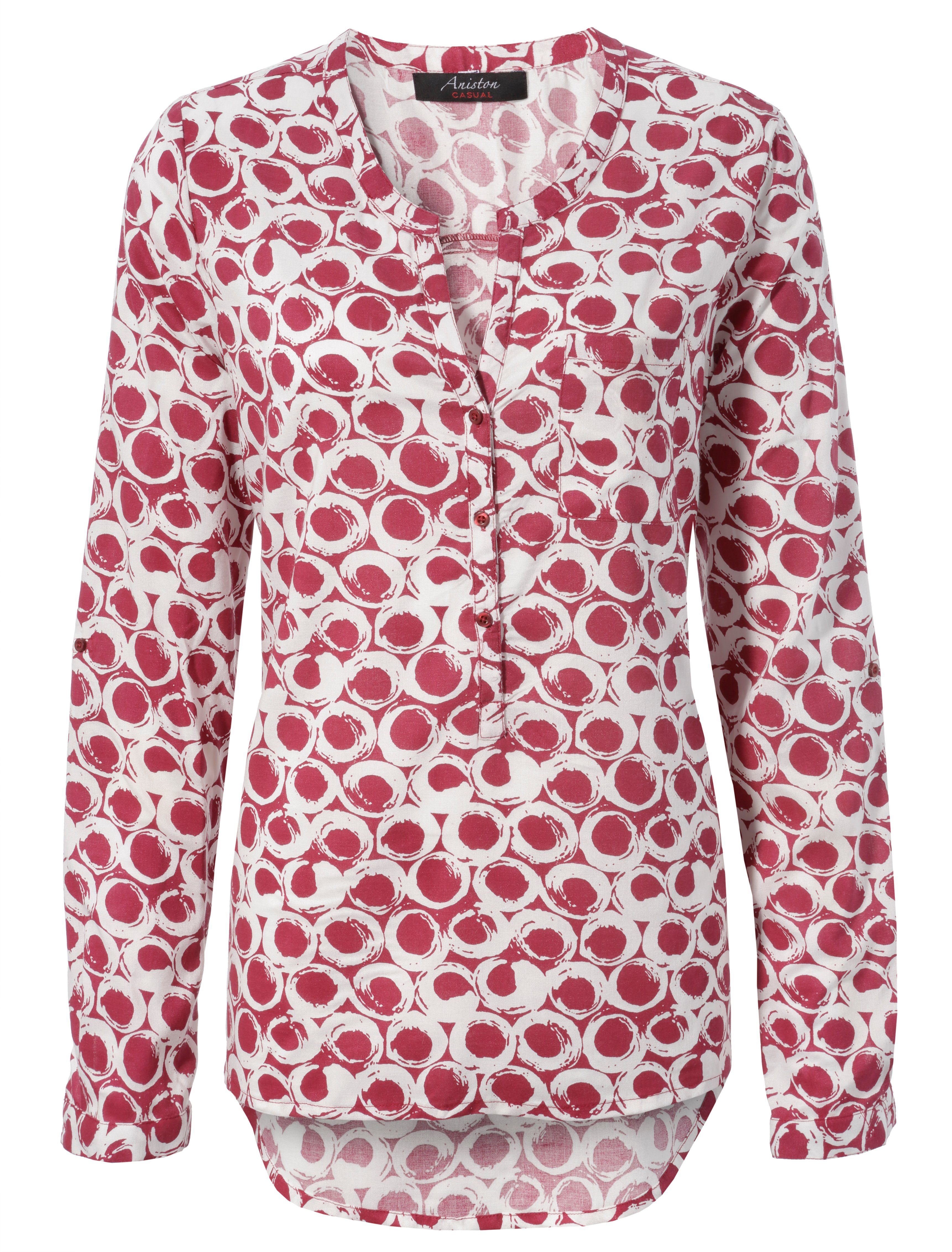 Aniston CASUAL Schlupfbluse mit krempelbaren Ärmeln – Bild 5 von 5