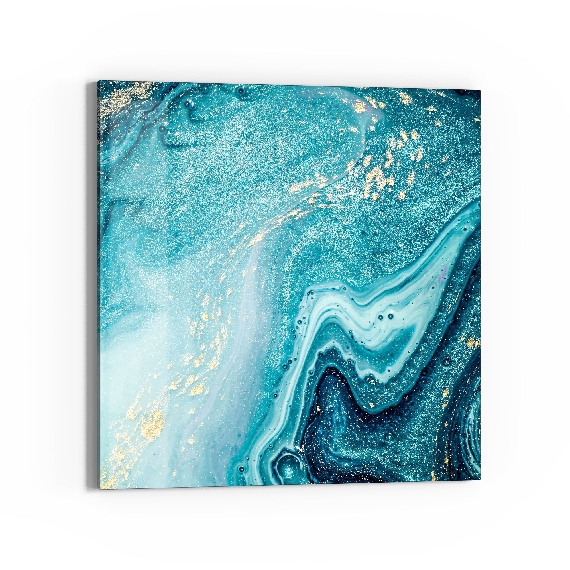 DEQORI Glasbild 'Meer aus Marmor', 'Meer aus Marmor', Glas Wandbild Bild schwebend modern