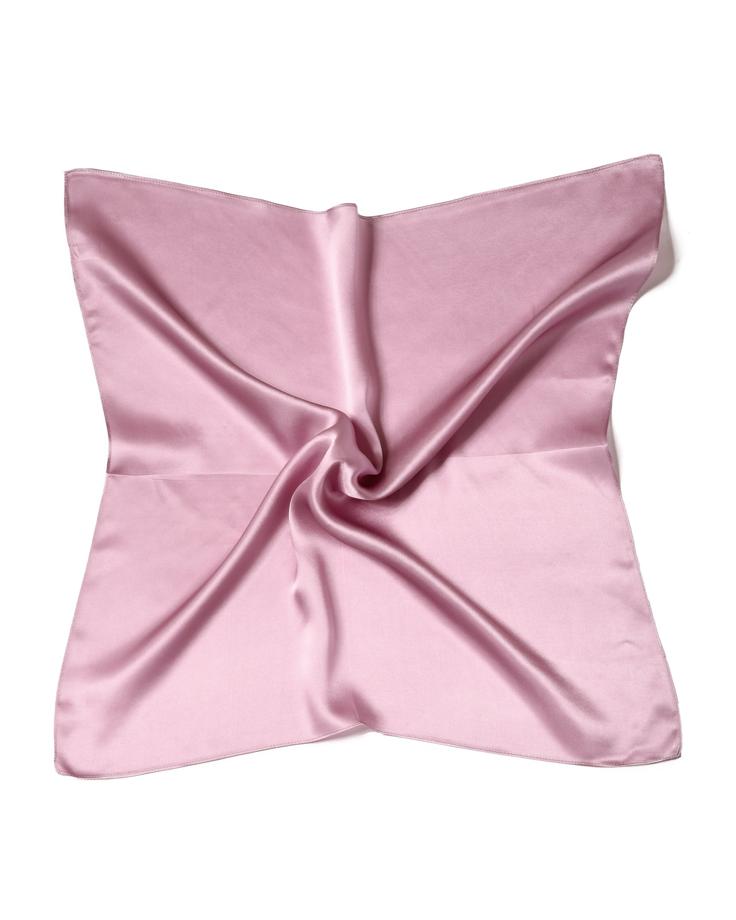 MayTree Seidentuch quadratisch einfarbig Bandana-Schal, flieder (Stück, 100% Nickituch, lila 53x53cm 1-St), Seide