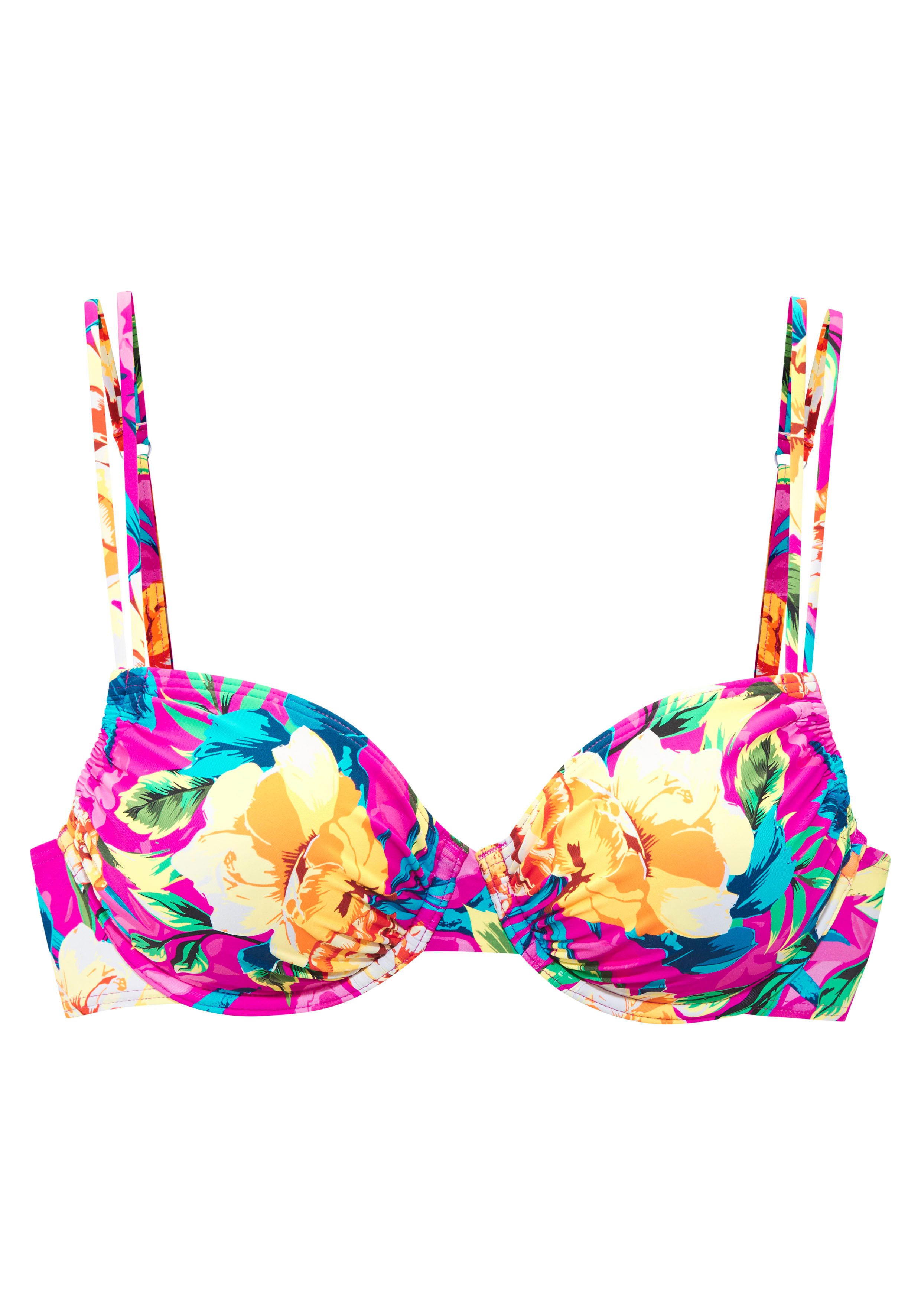 LASCANA Bügel-Bikini-Top Riley, mit floralem Allover-Print