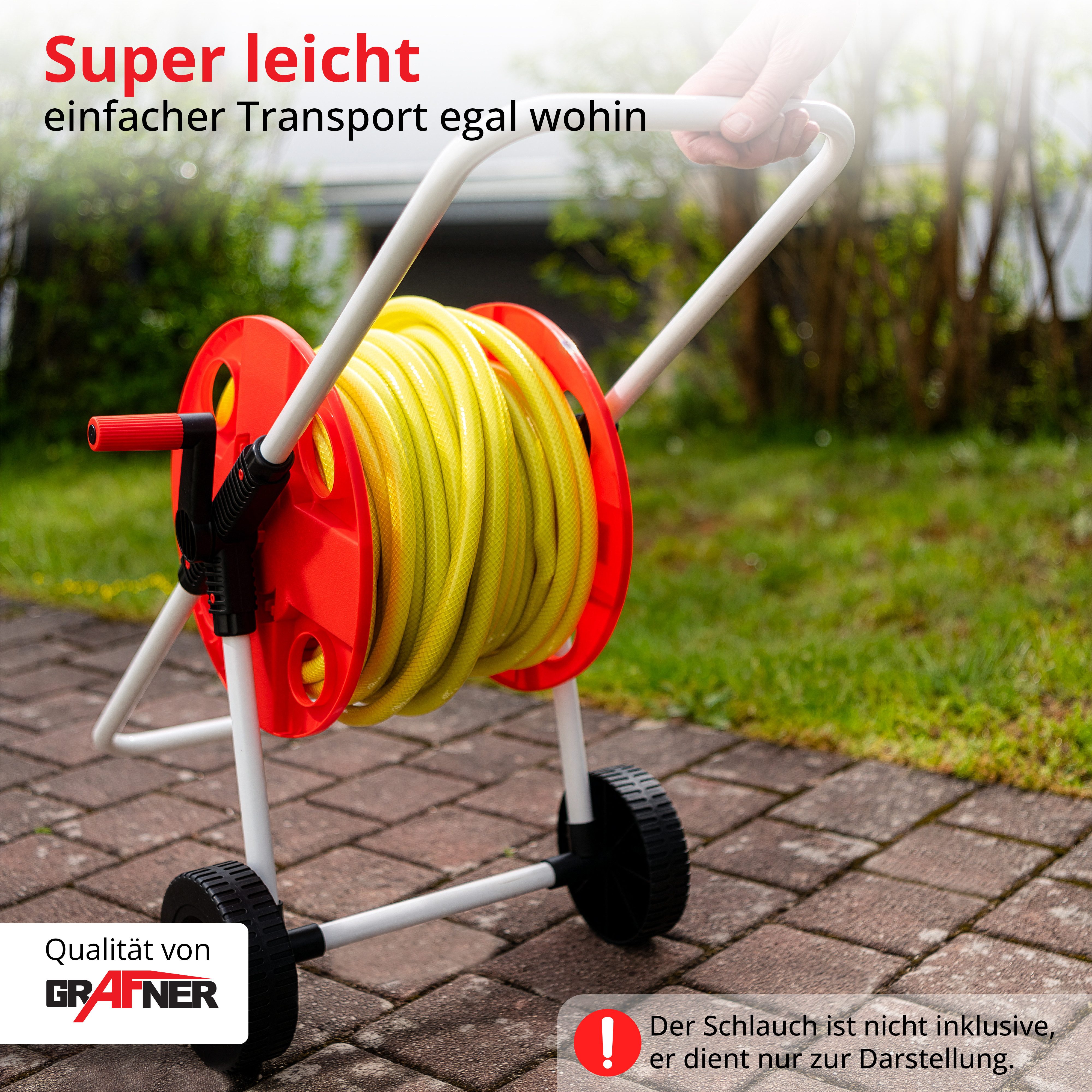 Grafner Schlauchwagen Schlauchwagen Schlauchtrommel SW10916 45 m, Maße: 45 x 39 x 73 cm