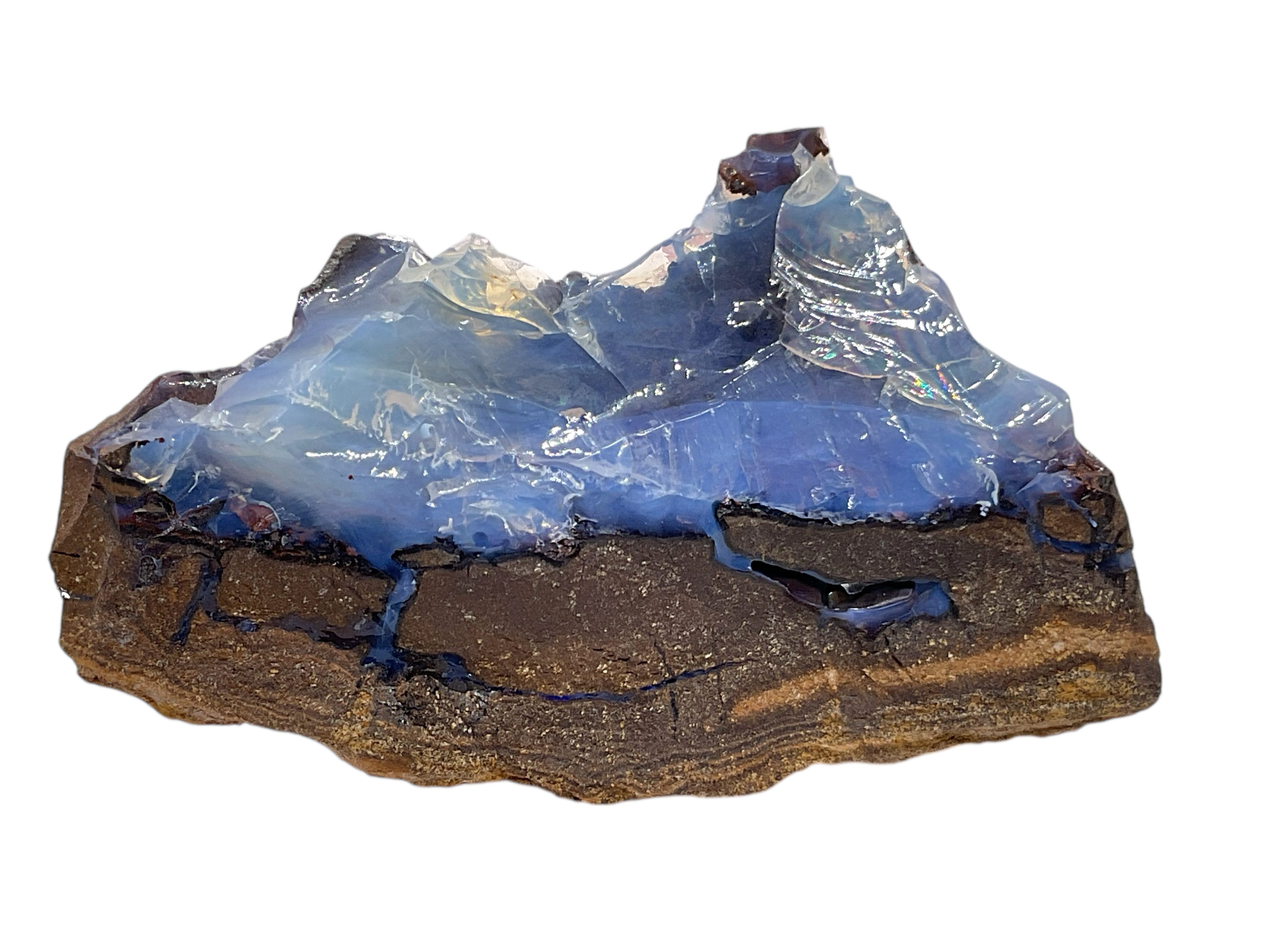 Steinfixx® Edelstein Opal Rohstein Edelstein 8x3x5 cm 106gr. Unikat, (sehr seltener und kostbarer Edelstein, 1-St., Sammlerstein I Highlight für jeden Raum), AAA-Qualität aus Australien