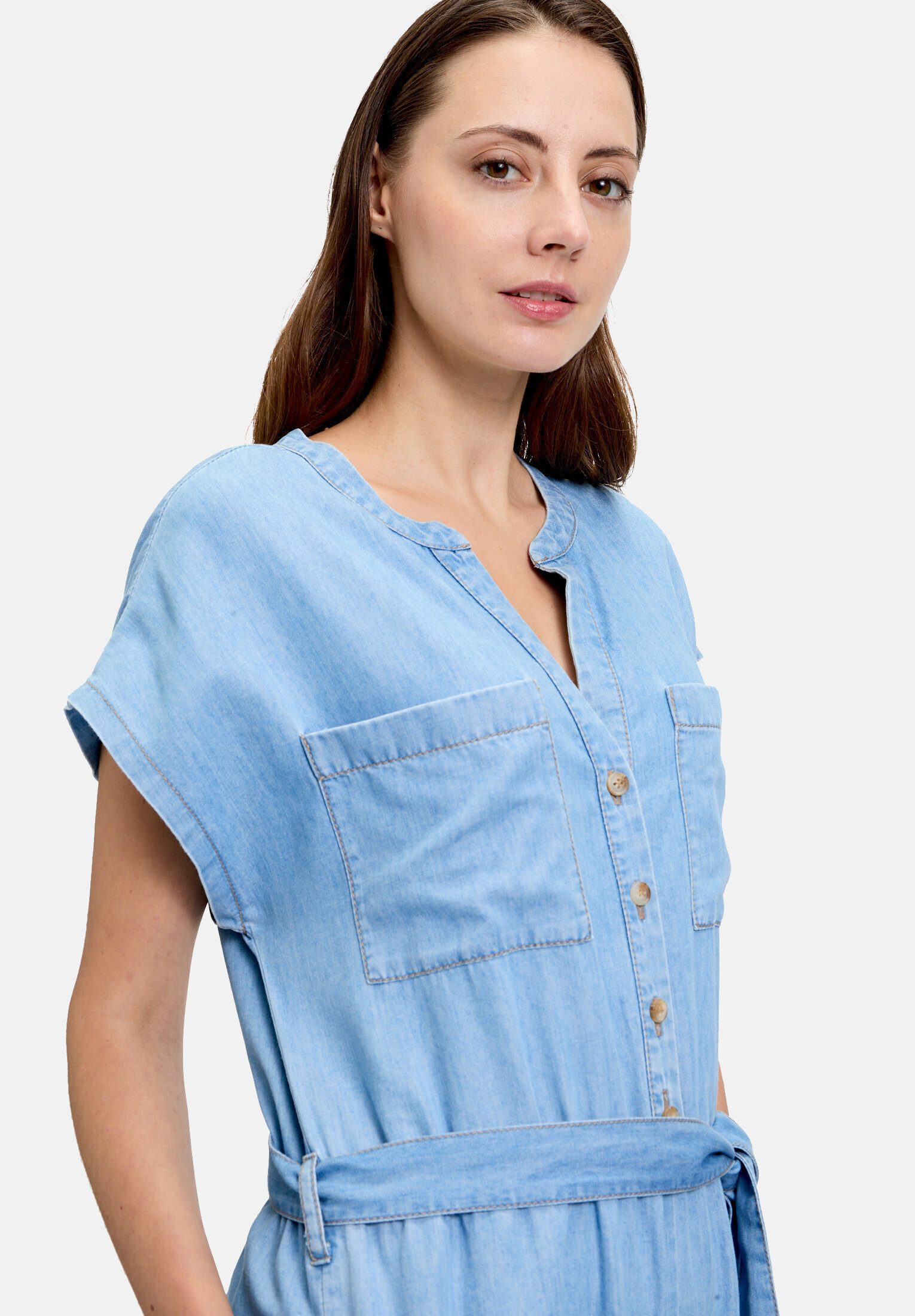Betty&Co Overall Damen mit aufgesetzten Taschen (1-tlg) Nahtführung
