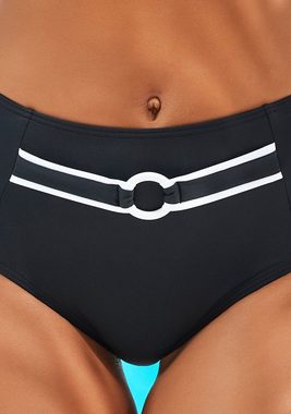 Vivance Highwaist-Bikini-Hose Lorena mit kontrastfarbenem Piping