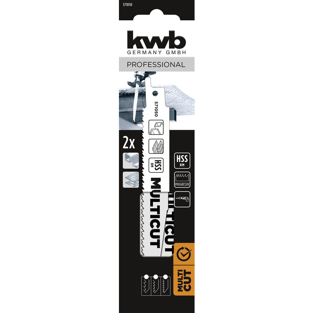 kwb Säbelsägeblatt kwb Multicut Bimetall-Säbelsägeblatt, 151 mm (geeignet für Metallprofi, Multicut Bimetall-Säbelsägeblatt, 151 mm (für Metallprofile, Blech, pr