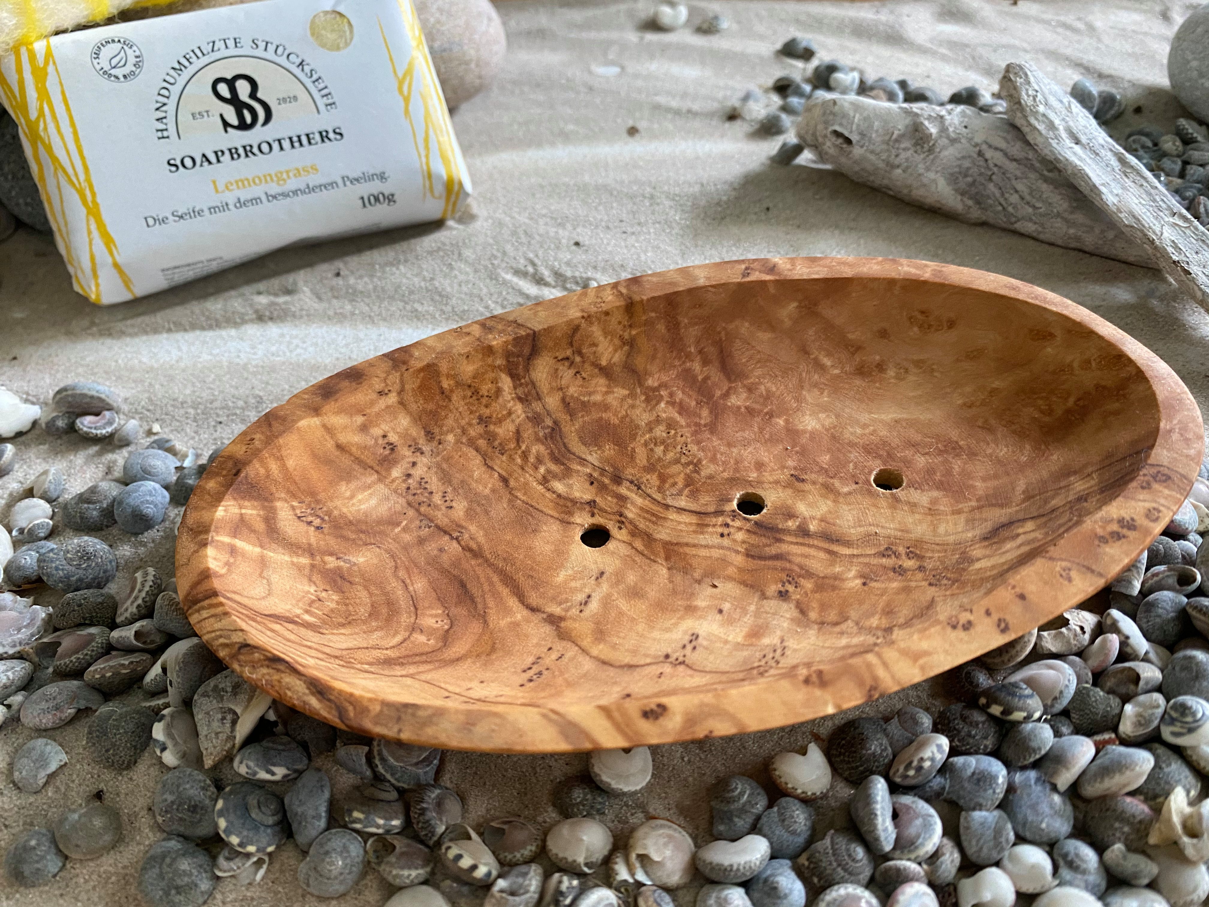 Soapbrothers Seifenschale Olivenholz Seifenschale/Seifenhalter in Handarbei günstig online kaufen