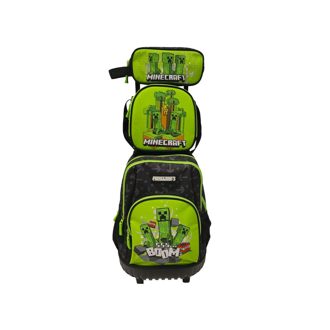 Minecraft Kinderrucksack Minecraft Schul Trolley Set 3-teilig Kinder (1-tlg)