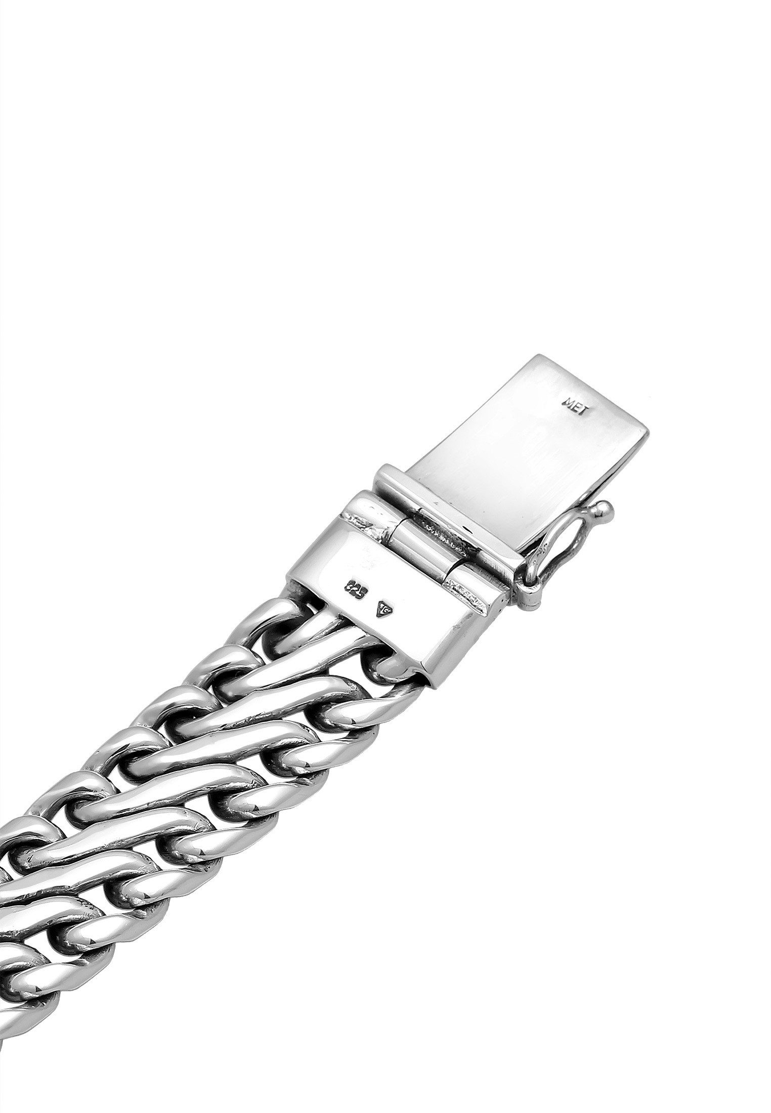 Kuzzoi Silberarmband Herren Panzer Glieder Trend Fein 925 Silber