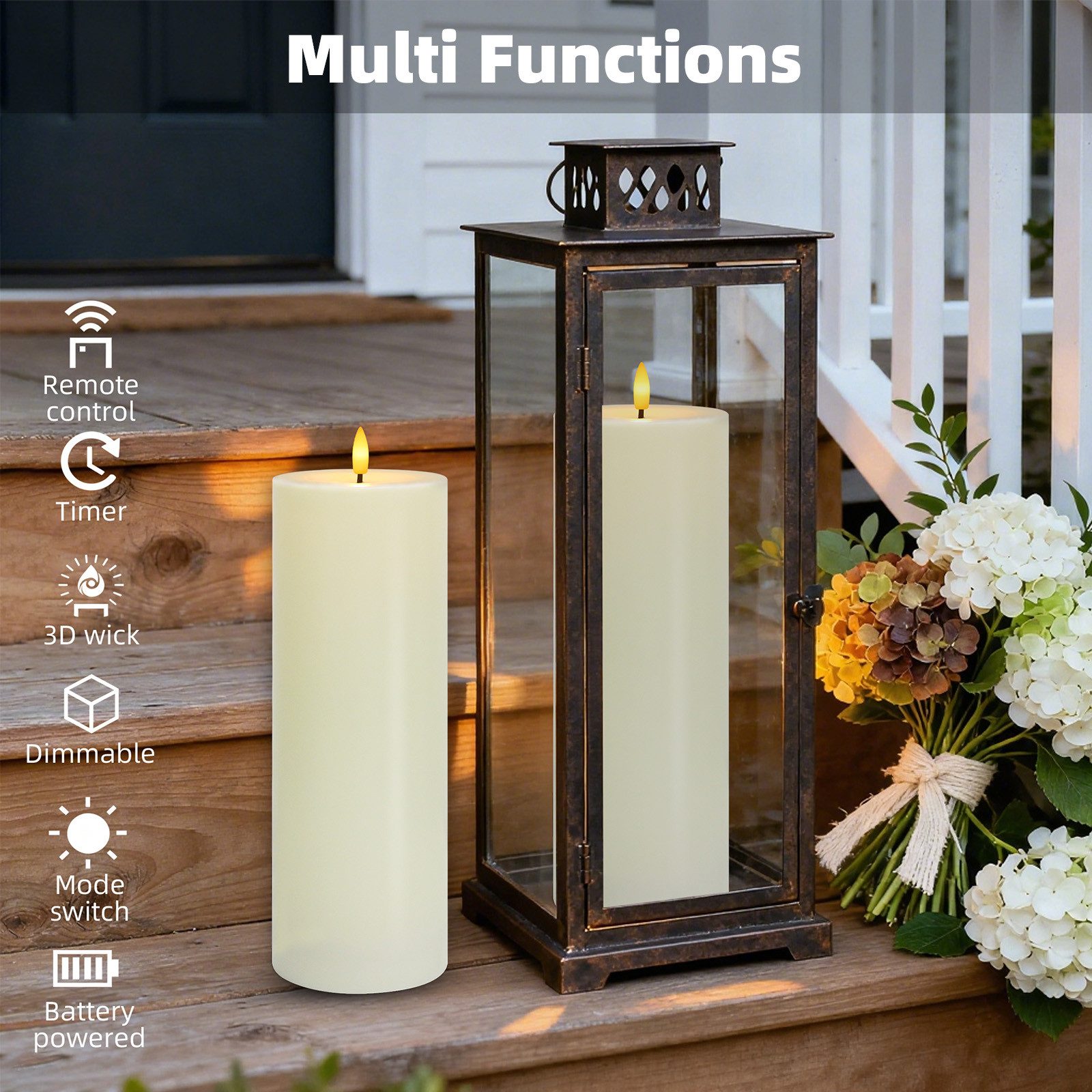 kisidus LED-Kerze LED Weihnachten Kerzen Wasserdichte flammenlose LED-Kerze günstig online kaufen