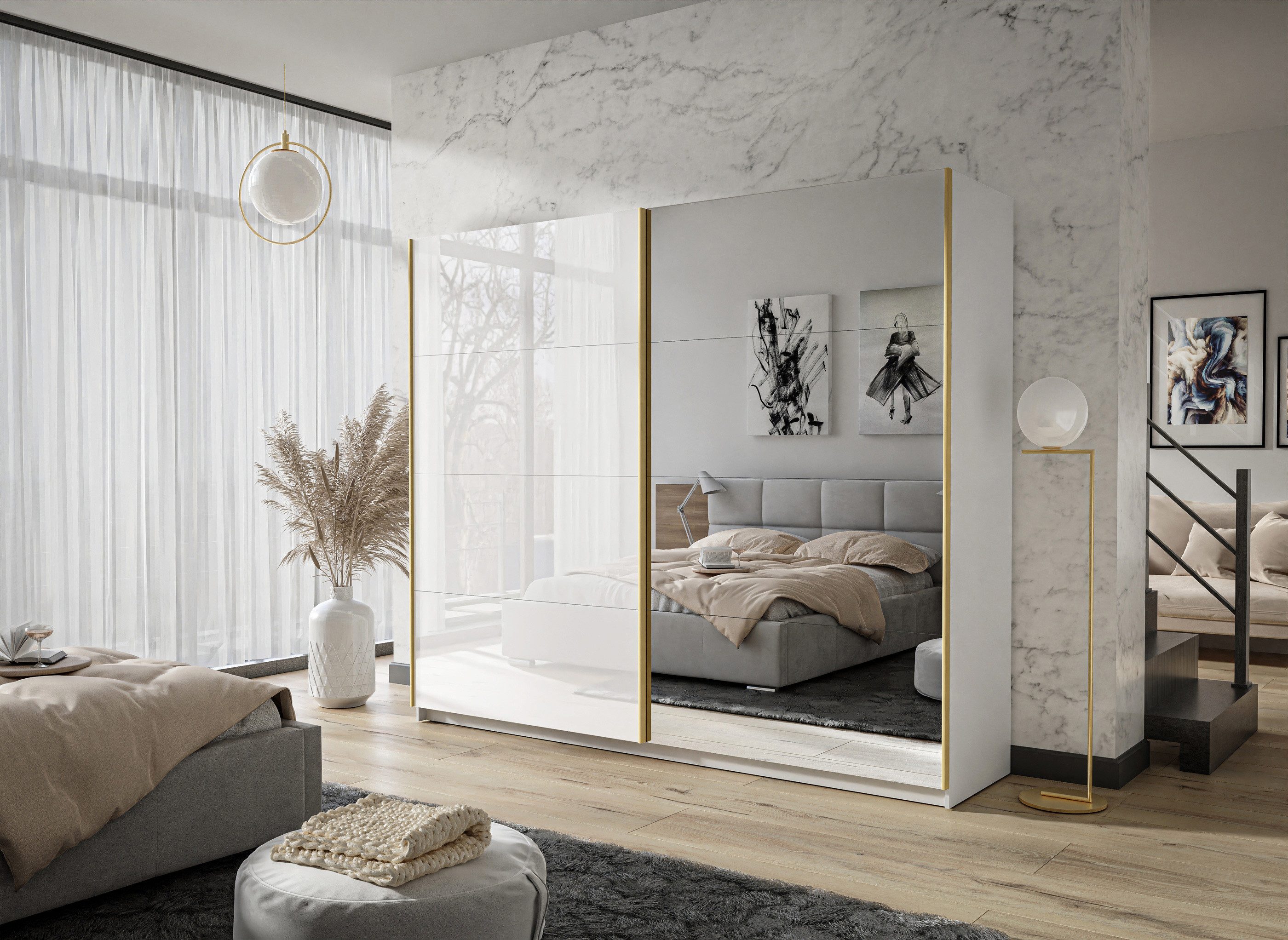 yourhouse24 Kleiderschrank Aura 244 cm Garderobe günstig online kaufen