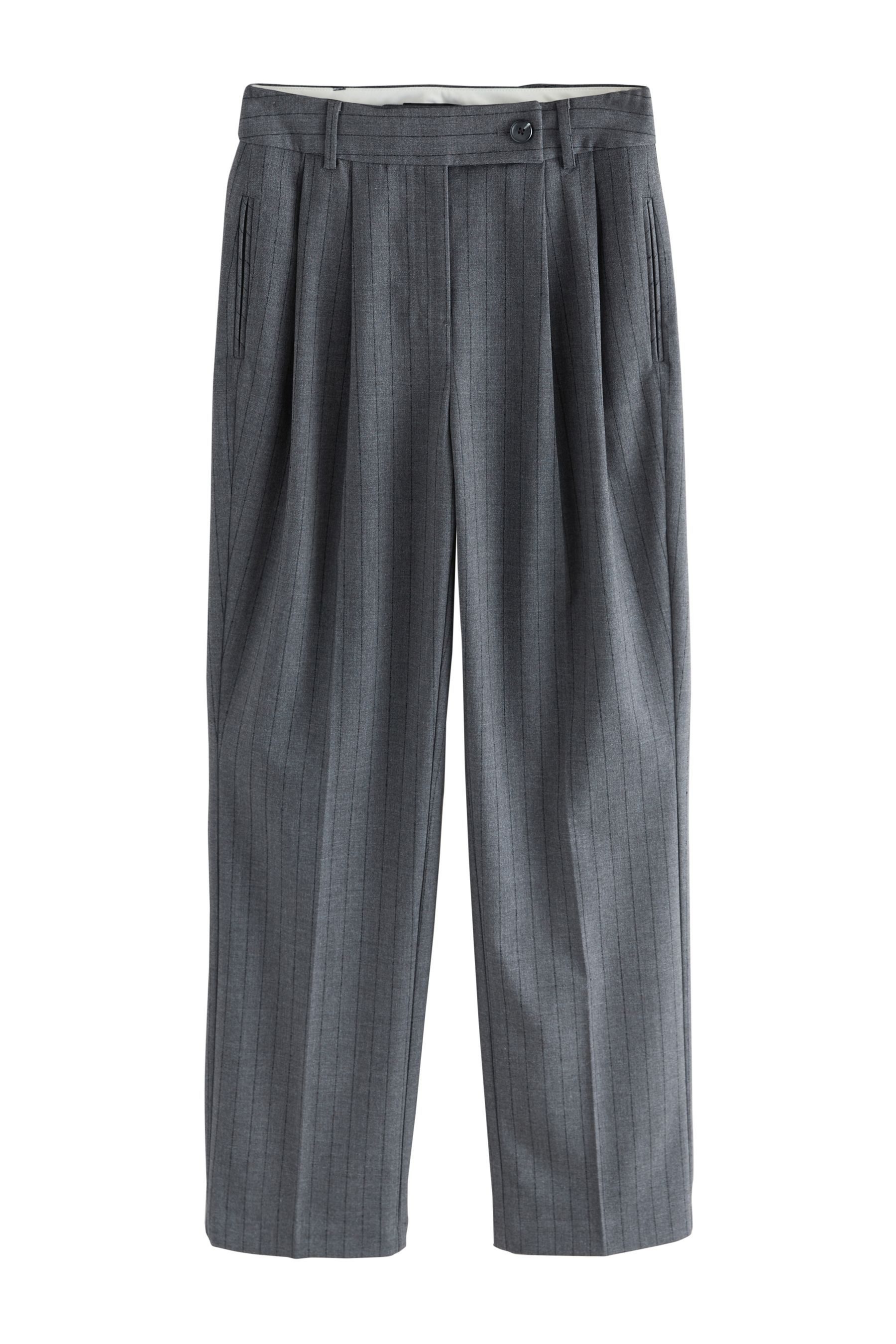 Stoffhose Gerade geschnittene Tailored Fit Hose mit Streifen