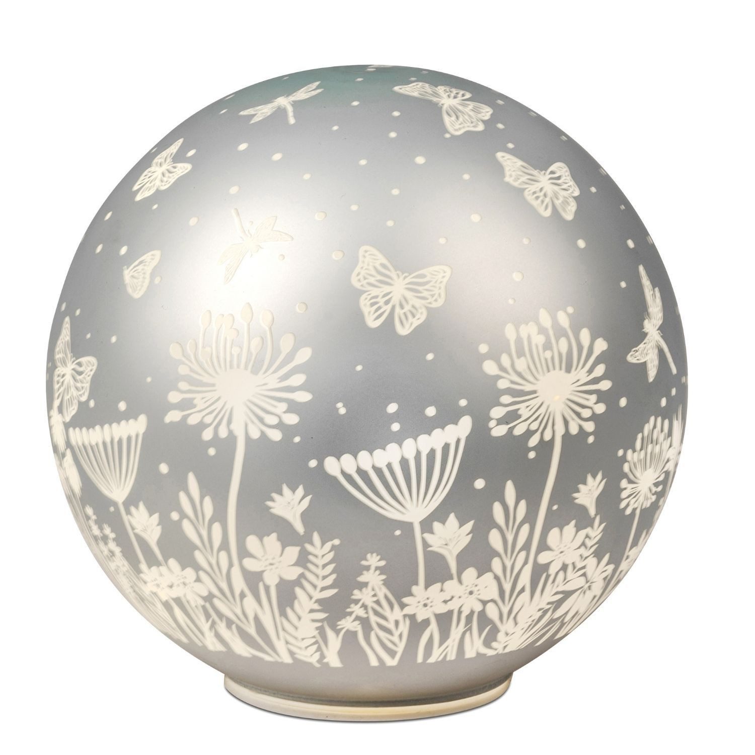 formano Tischleuchte Blumenwiese, LED, mit Timerfunktion, Silber, Blumen, H: 20cm