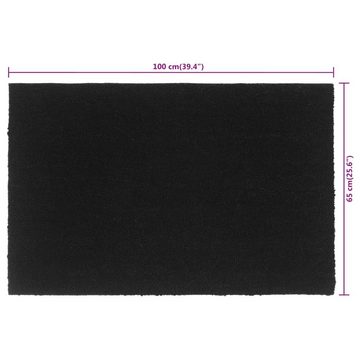 Fußmatte Fußmatte Schwarz 65x100 cm Kokosfaser Getuftet, vidaXL, Rechteckig