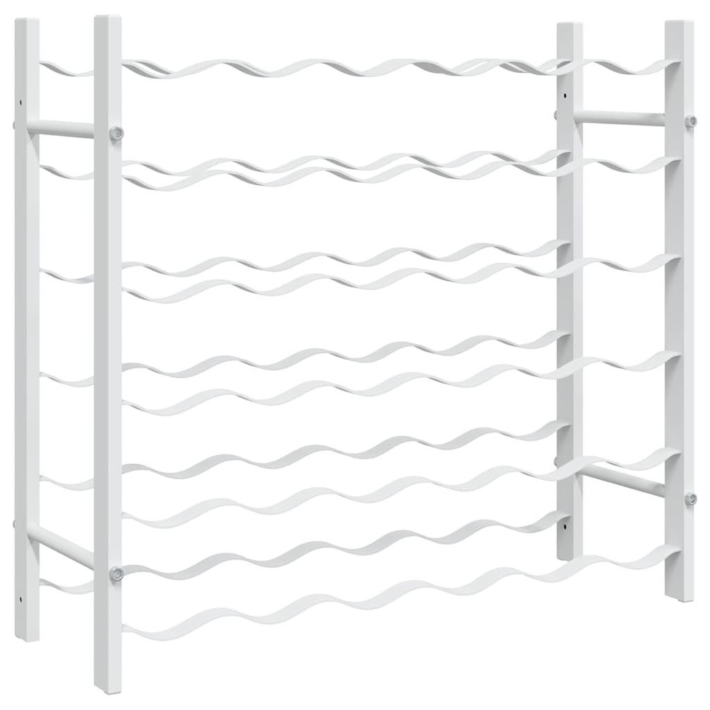 vidaXL Weinregal Weinregal für 36 Flaschen Weiß Metall, 1-tlg.