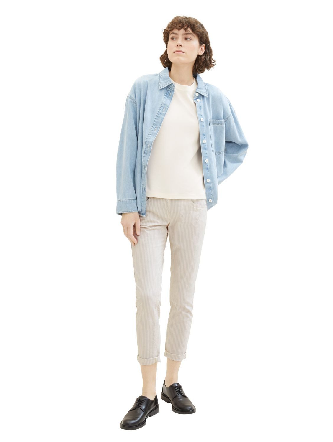 TOM TAILOR Chinohose TAPERED RELAXED mit Stretch