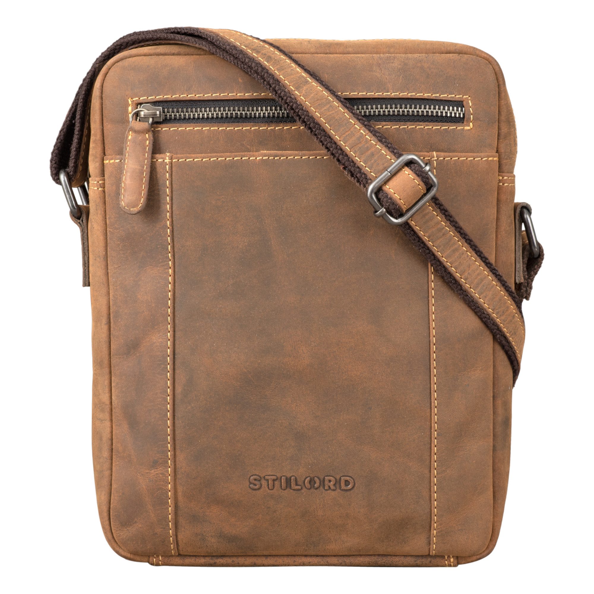 STILORD Schultertasche "Fox" Herrentasche Leder Vintage Messenger Bag