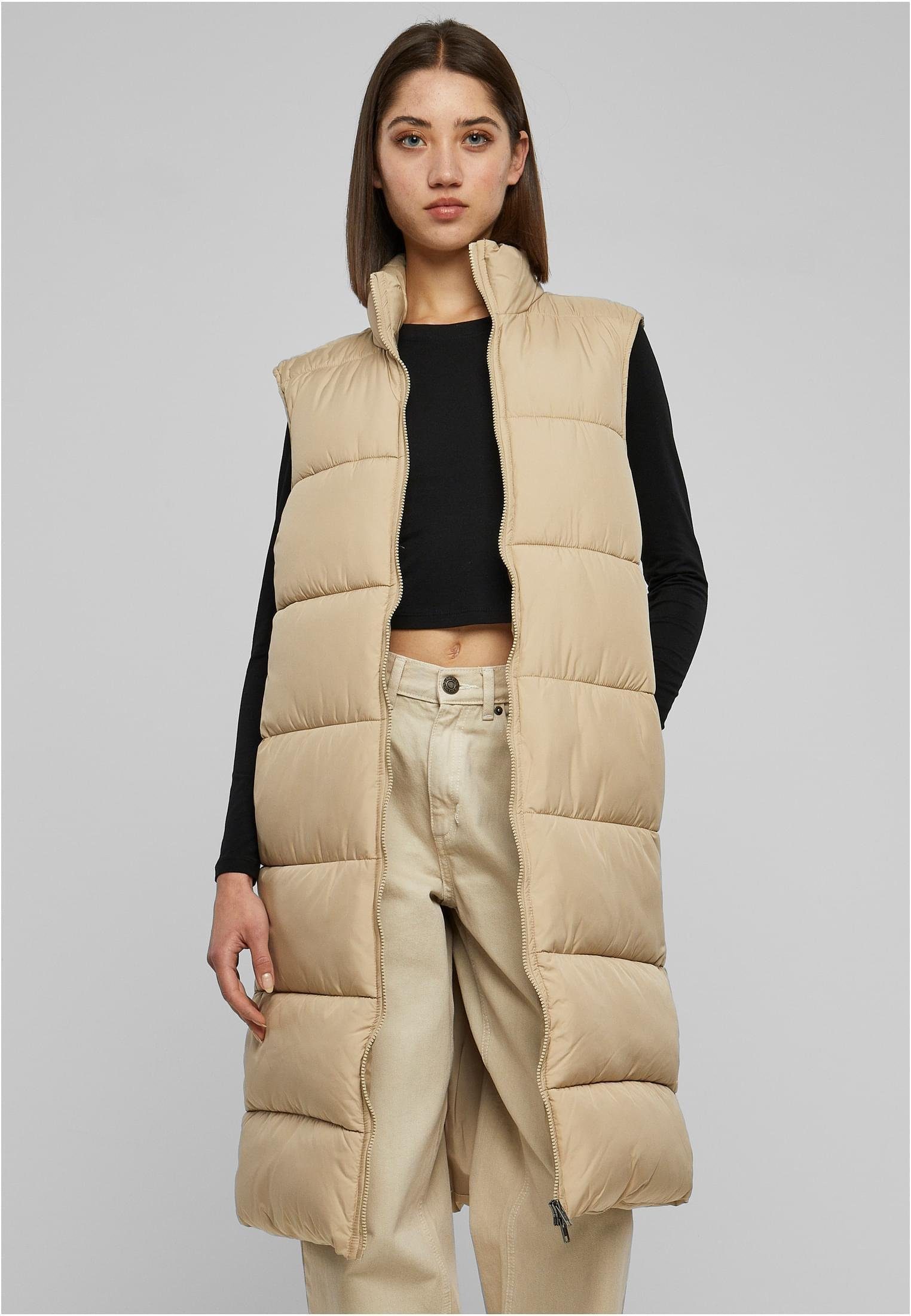URBAN CLASSICS Sweatweste Ladies Long Puffer Vest Damen Weste günstig online kaufen