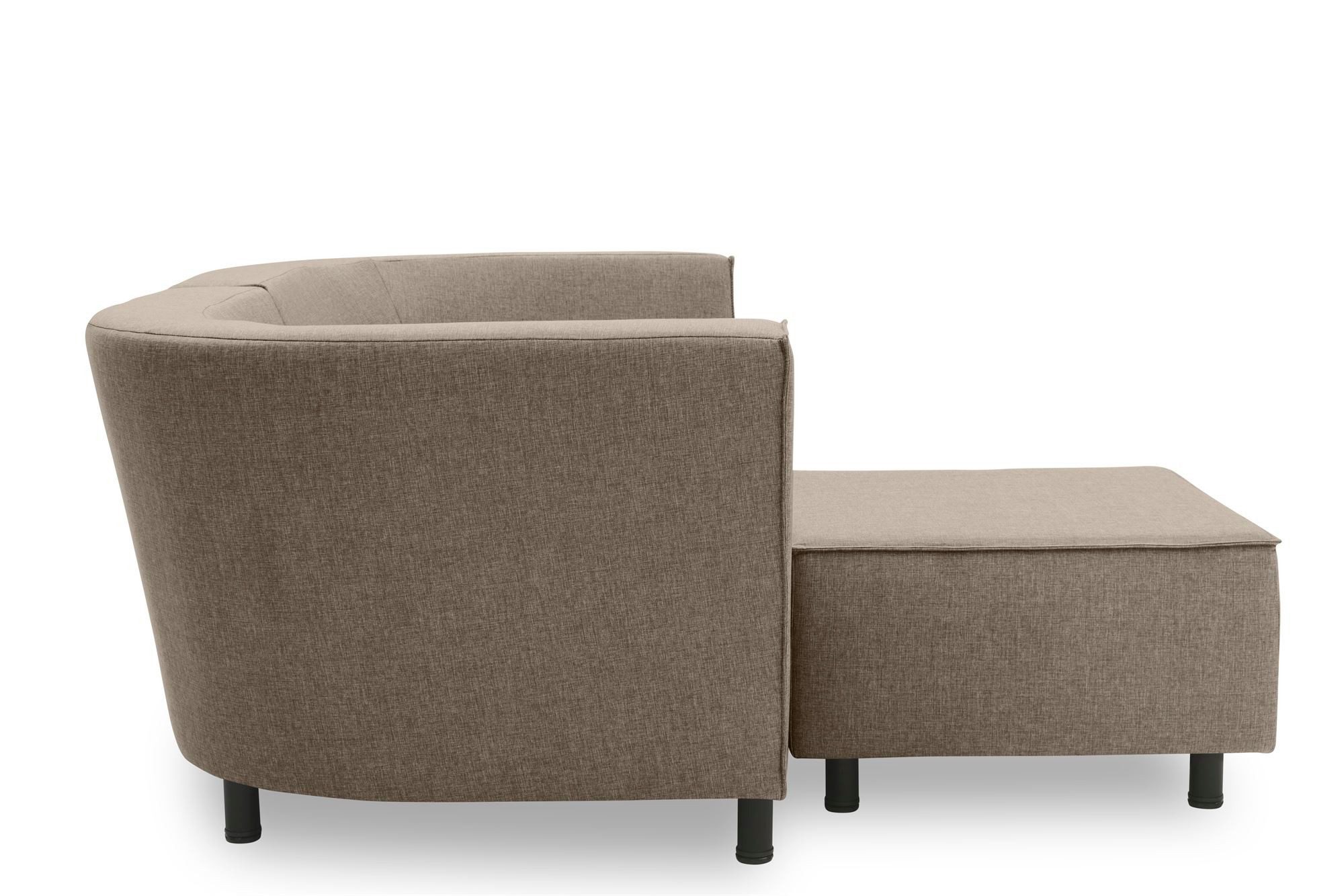 58 aufm Kessel Gartenlounge-Set Gartenlounge Set 2 Brandie 206x77x176 mit Outdoorbezug in braun, (inkl. Versand, 3-tlg., Lieferung bis Verwendungsstelle), Polster aus Quick-Dry Schaum mit einem wasserbweisenden Outdoorbezug