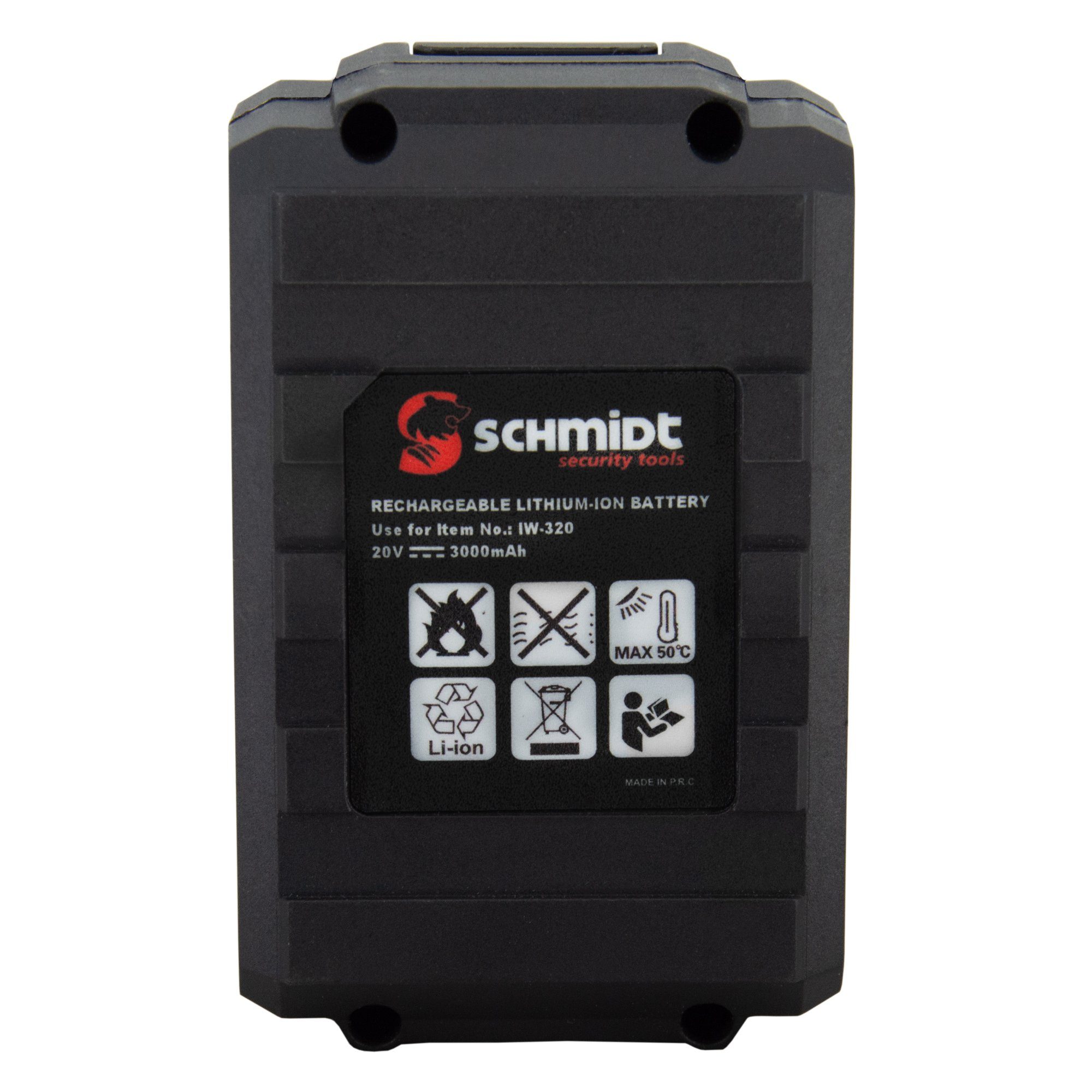 SCHMIDT security ID-180 für Batterie IW-350 tools 3.0Ah Li-Ion Akku Drehschlagschrauber 20V Akku-Schlagschrauber IW-320