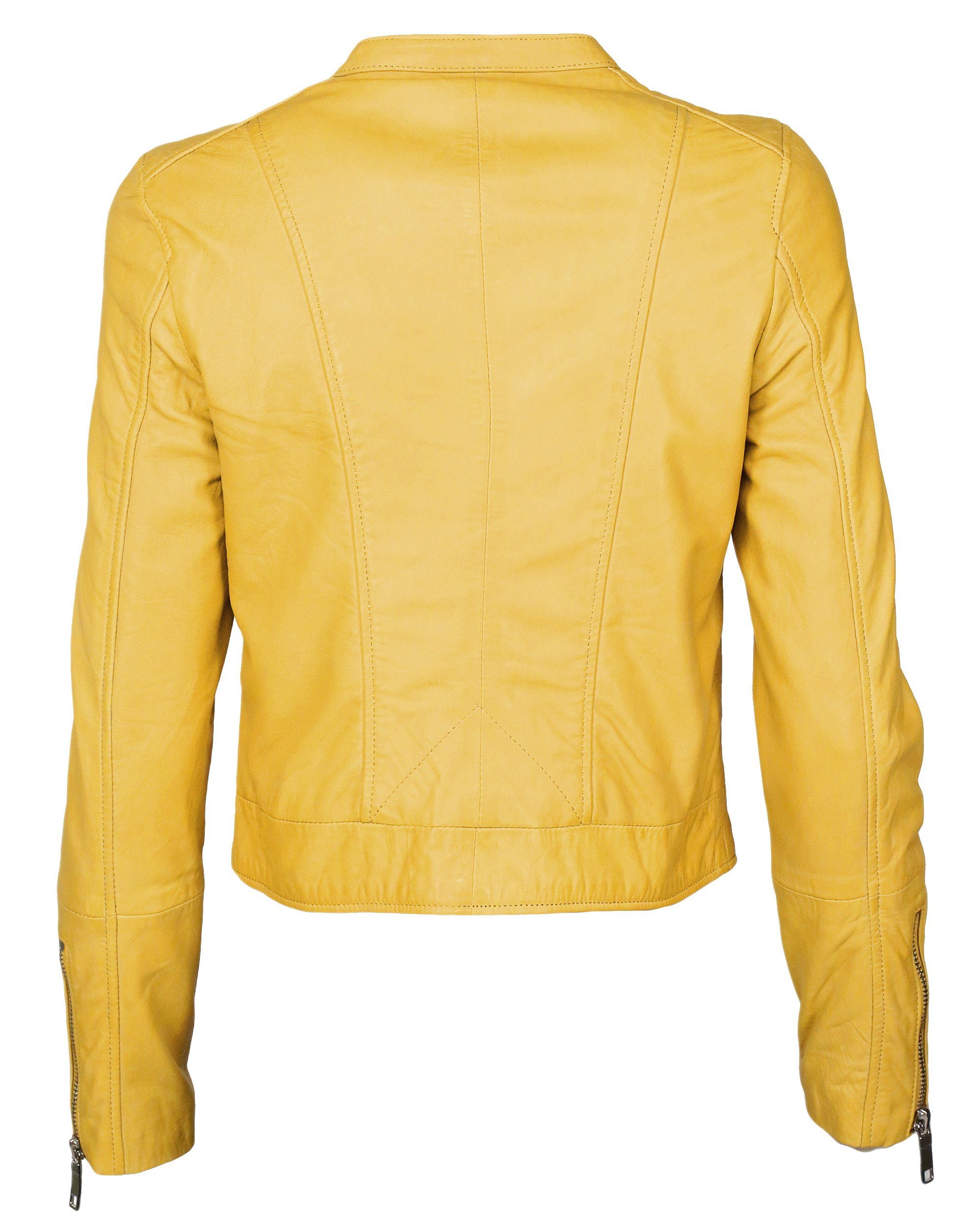 yellow Lederjacke Maze Grenada