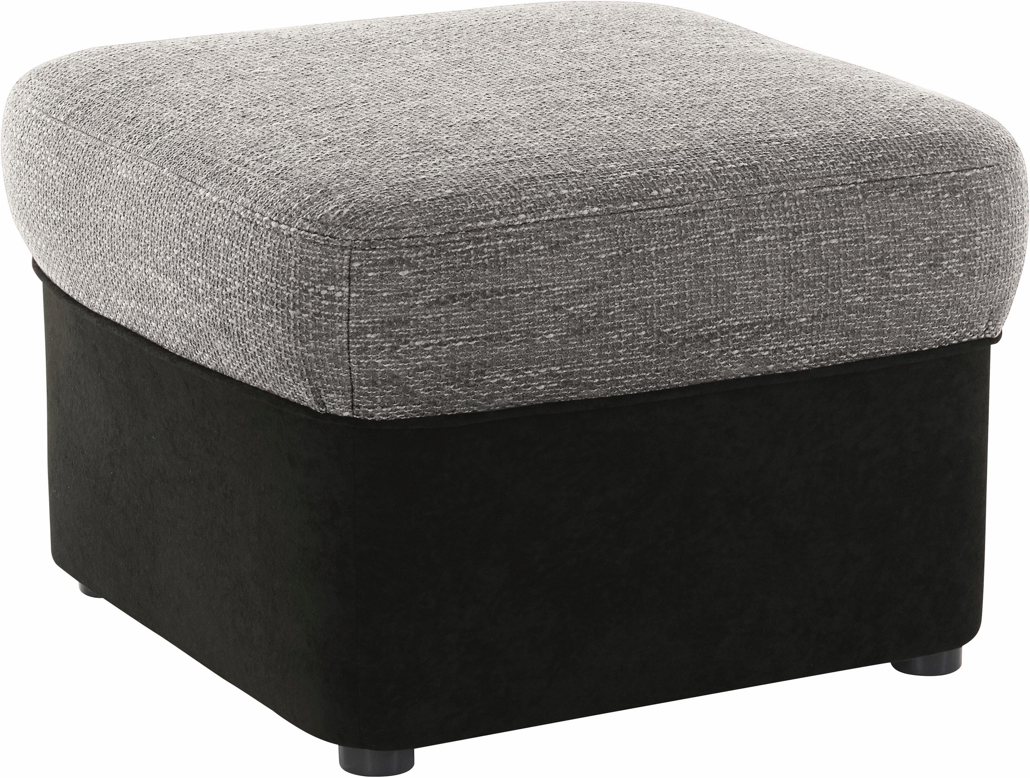 DOMO collection Polsterhocker SARAFINA 61x61 cm, hochwertig und komfortabel