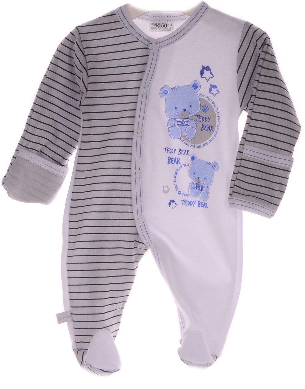 La Bortini Strampler Strampler Baby Overall mit Kratzschutz 44-86