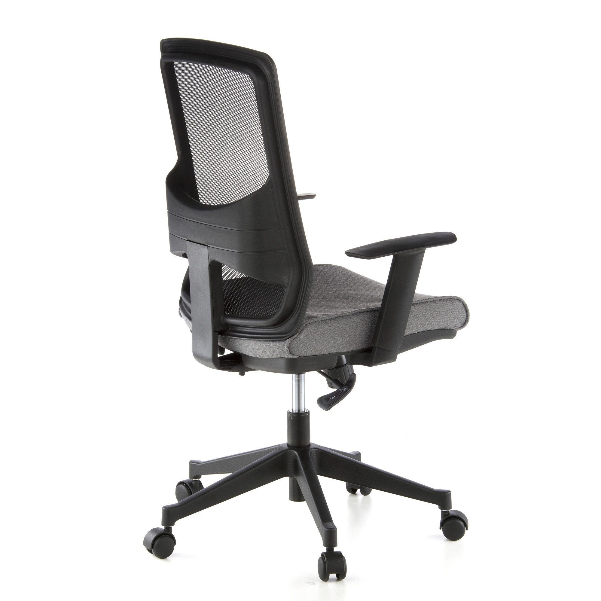 (1 Schreibtischstuhl Bürostuhl Drehstuhl St), Schwarz/Grau OFFICE Stoff ergonomisch Profi hjh LAVITA