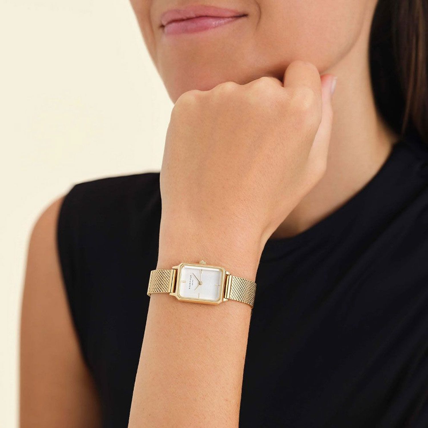 ROSEFIELD Quarzuhr Octagon XS Mesh Goldfarben