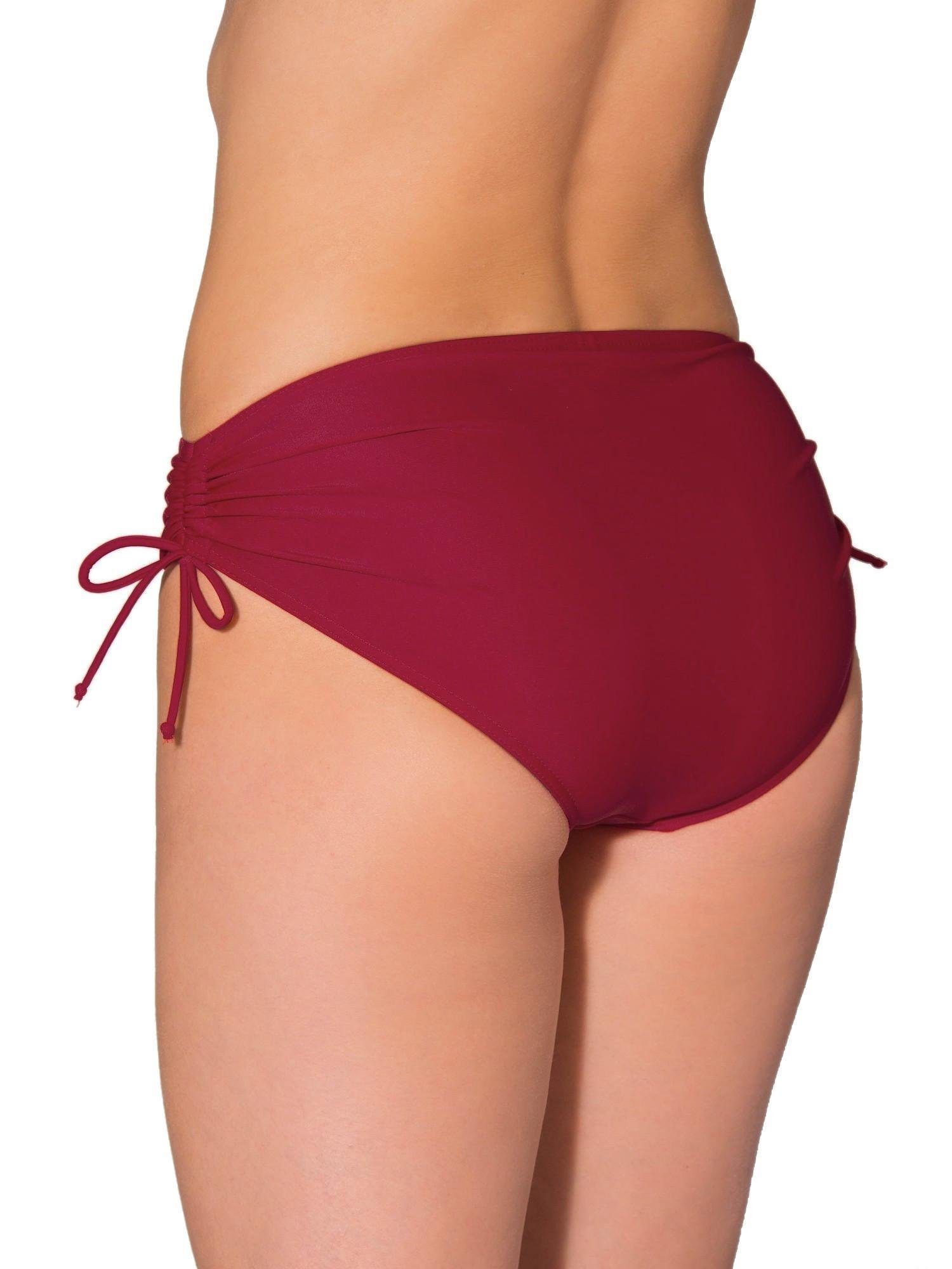 Aquarti Bikini-Hose Aquarti Damen Bikinihose mit Raffung und Schnüren