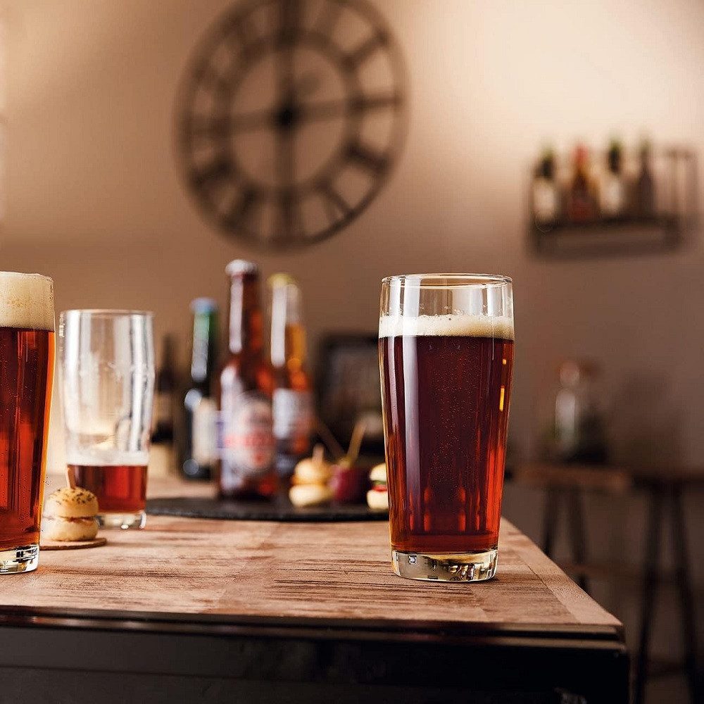 Arcoroc Bierglas Arcoroc Willi Becher 265 ml geeicht auf 200 ml 12er Set, Glas