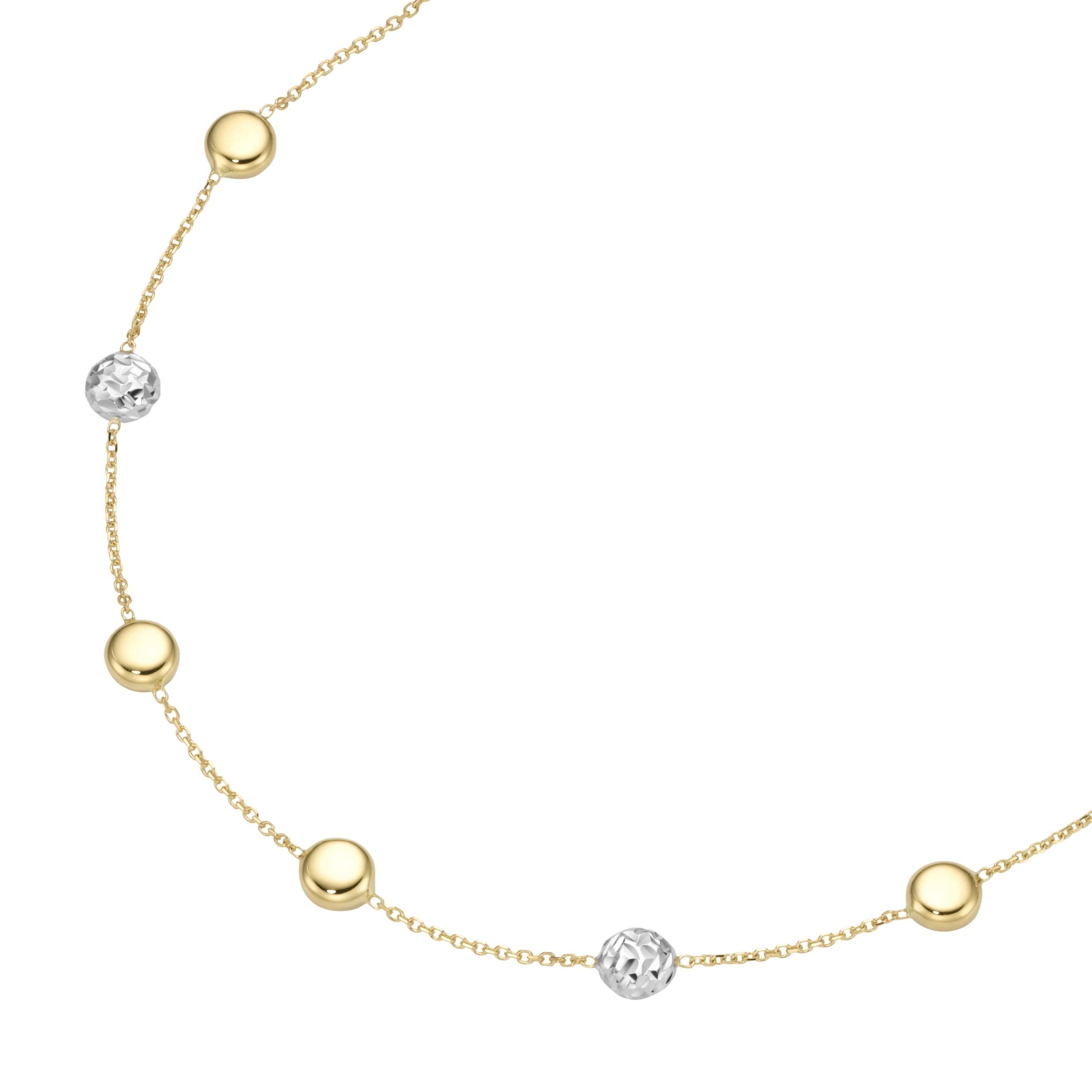 Damen Schmuck Luigi Merano Goldkette Ankerkette mit linsenförmige Zwischenteilen, Gold 585