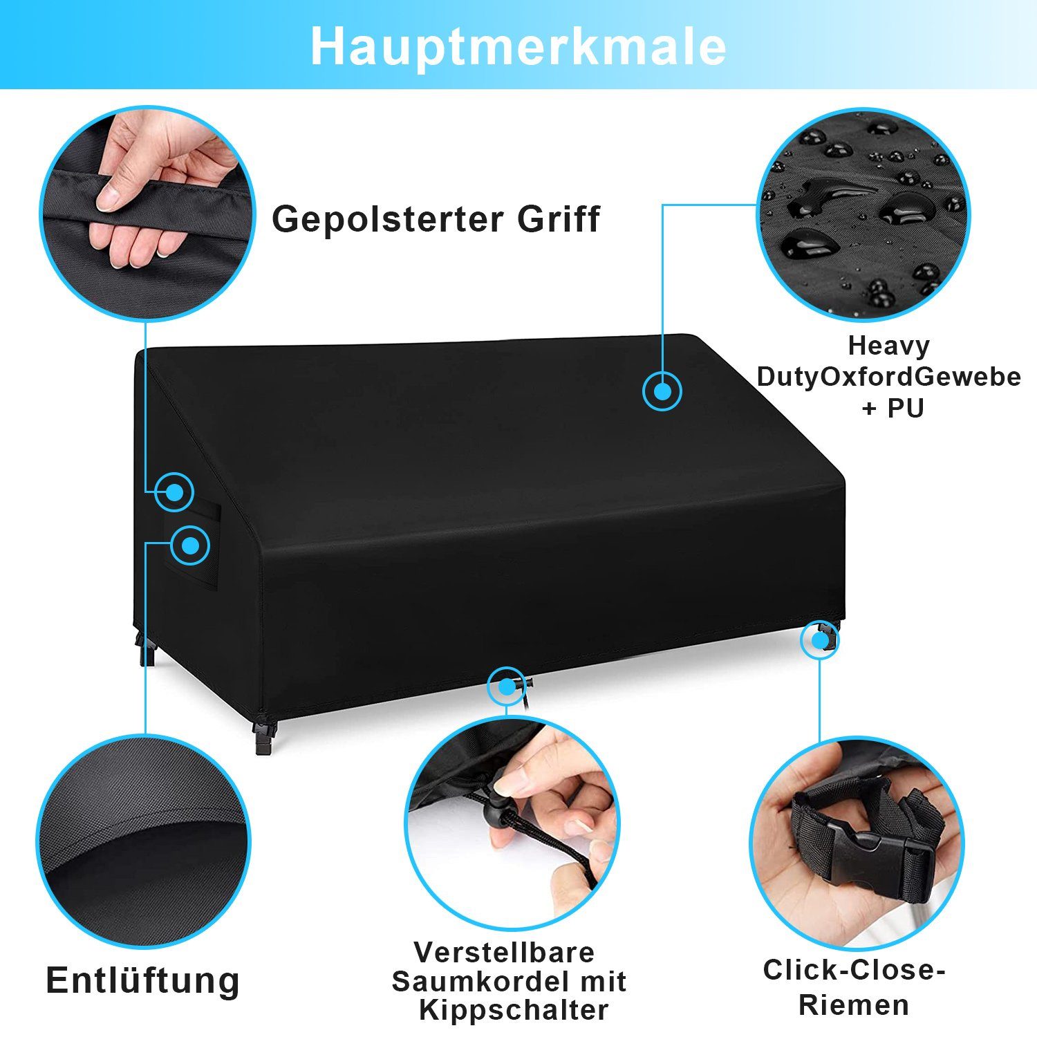 BTTO Gartenmöbel-Schutzhülle Sitzgruppen Schutzhüllen Gartenbankabdeckung O günstig online kaufen