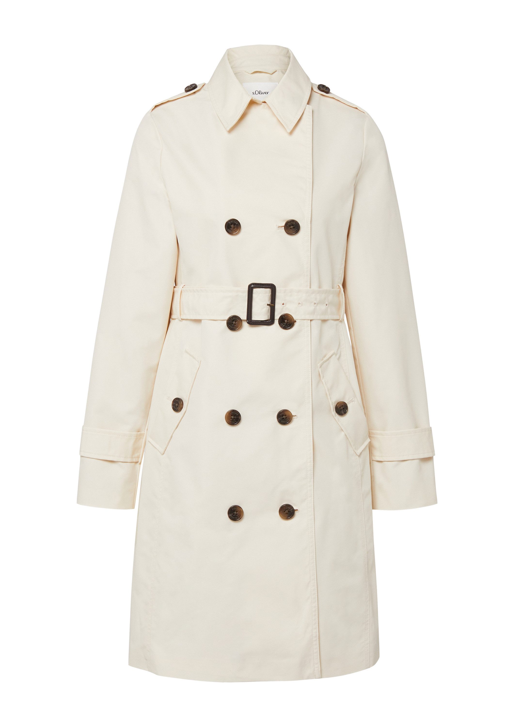 s.Oliver Trenchcoat Outdoor-Mantel Wasserabweisender Trenchcoat im Slim Fit günstig online kaufen