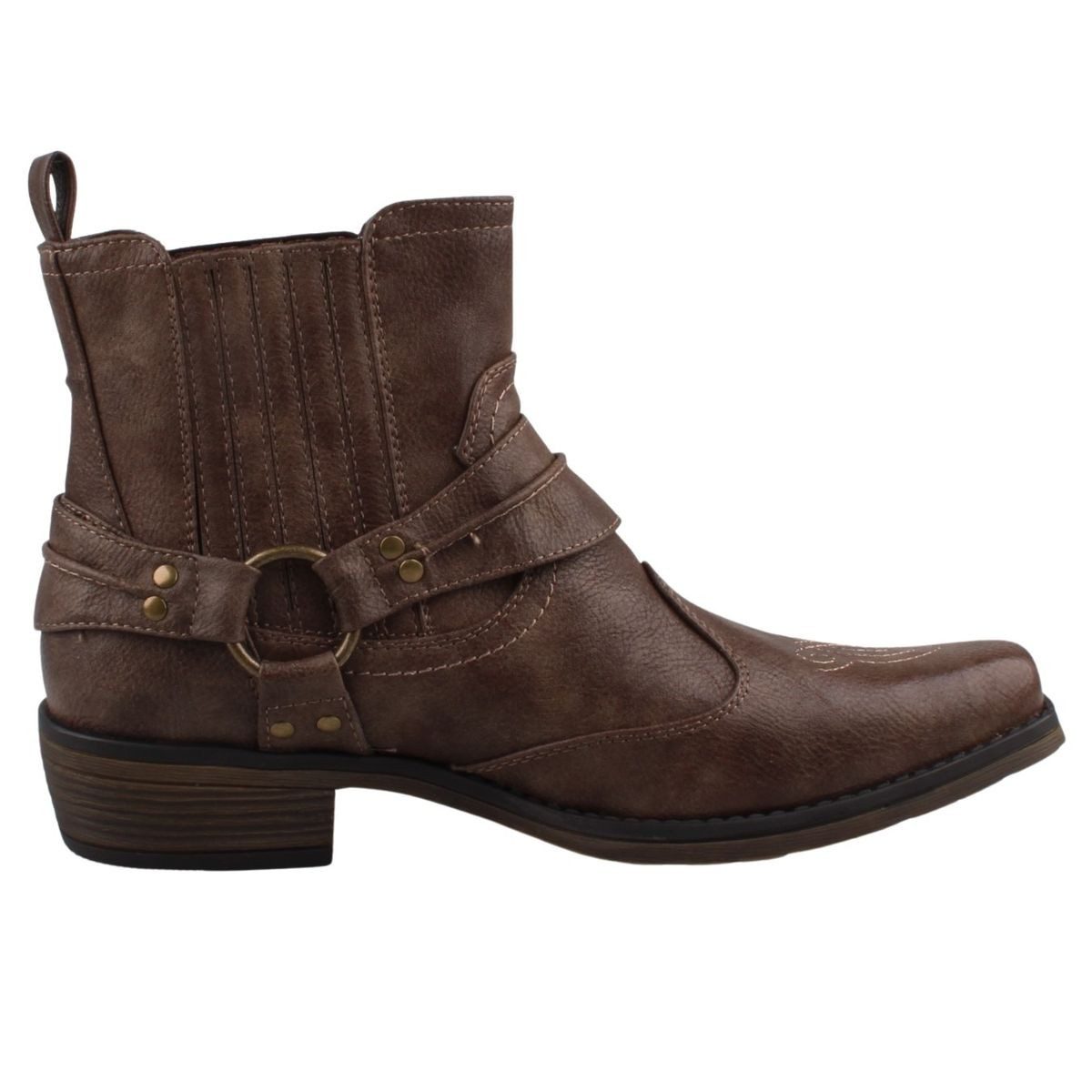 Mustang Shoes 4116501/3 Stiefelette Western-Boots mit dekorativem Stiefelband