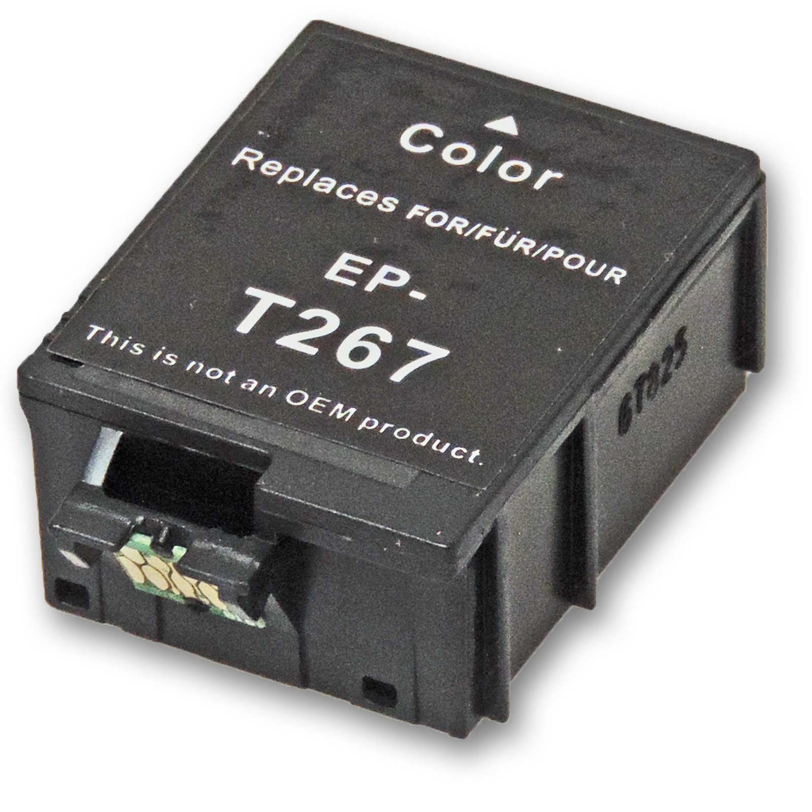 Gigao Kompatibel (für 267, Globus WF-100 Epson Tintenpatrone Epson W) WorkForce (Cyan, C13T26704010, T2670, 3-Farbig