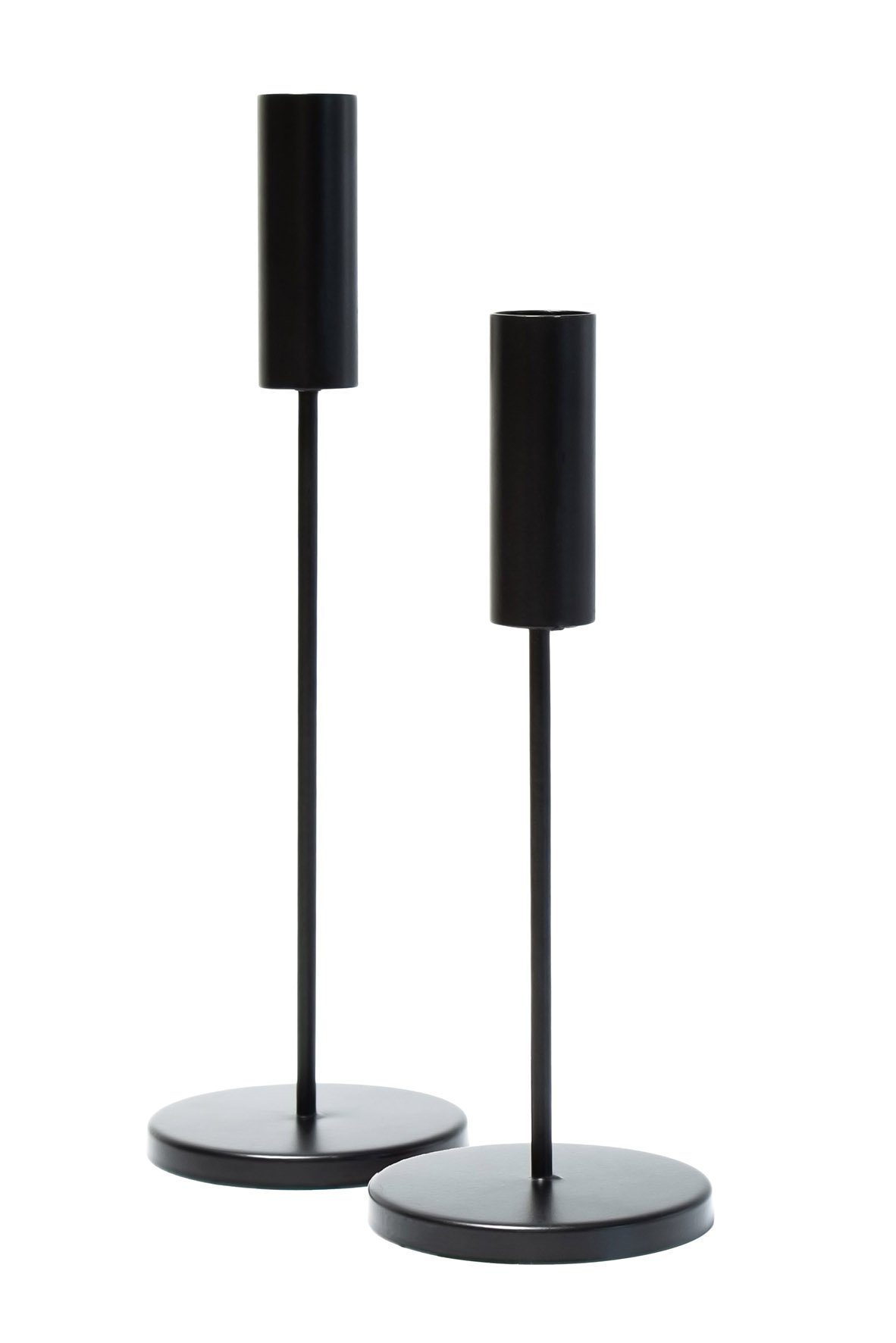 Metall 26 Spetebo Tischkerzenhalter schwarz Kerzenständer tlg), 21 2er Stabkerzen für - cm Set 1 (Packung, /
